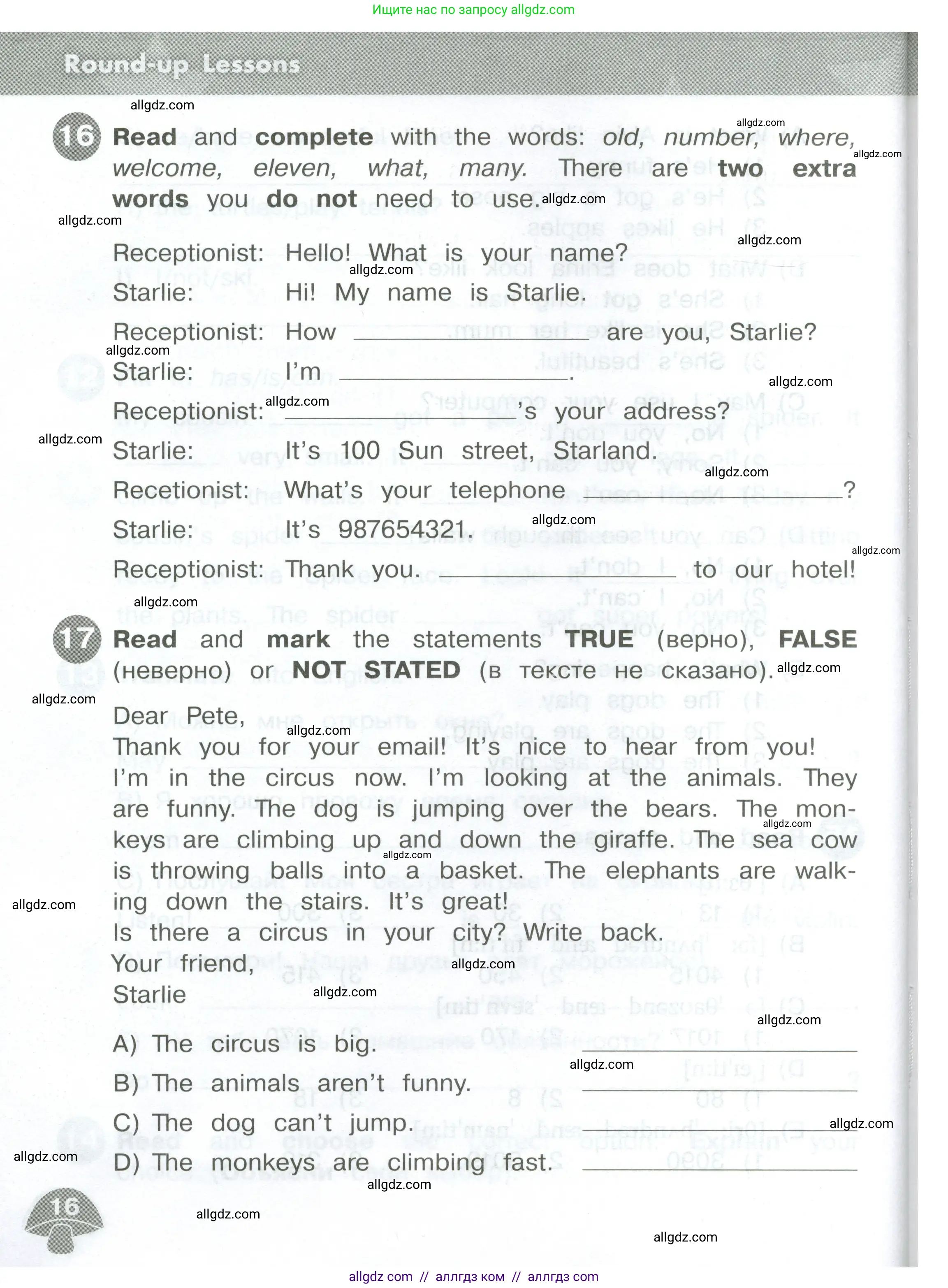 Английский язык (english), 4 класс Сборник упражнений, автор: Котова Марина Петровна, издательство Просвещение, Москва, 2023, белого цвета, страница 16