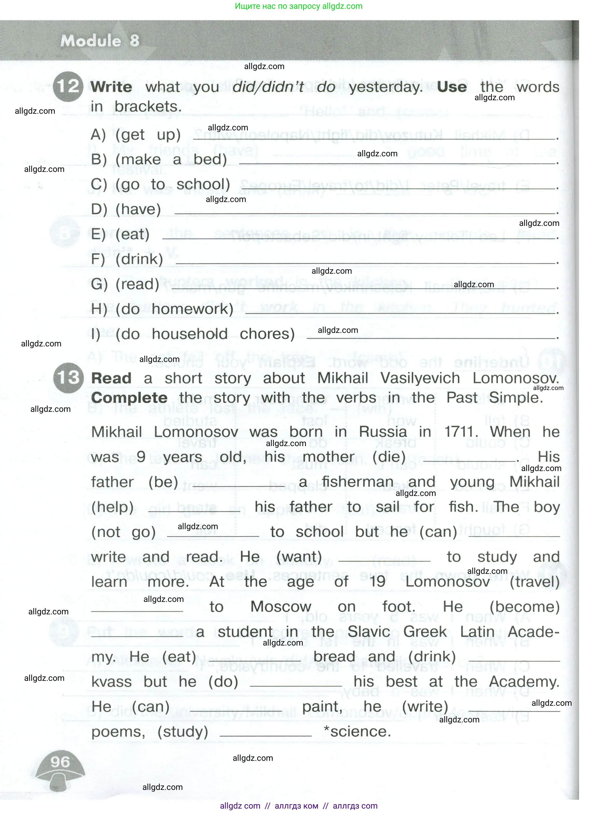 Английский язык (english), 4 класс Сборник упражнений, автор: Котова Марина Петровна, издательство Просвещение, Москва, 2023, белого цвета, страница 96