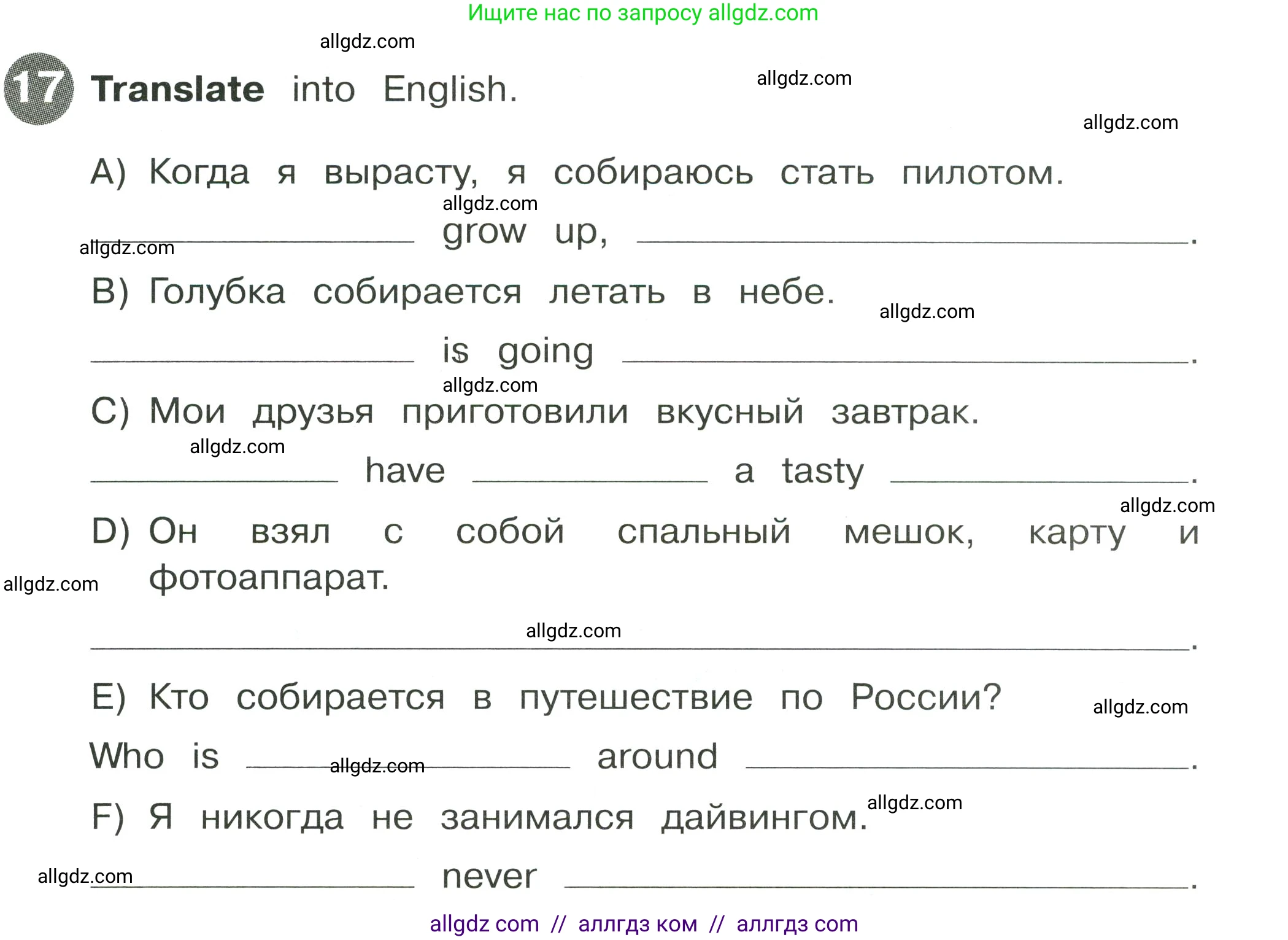 Английский язык (english), 4 класс Сборник упражнений, автор: Котова Марина Петровна, издательство Просвещение, Москва, 2023, белого цвета, страница 119, номер 17, Условие