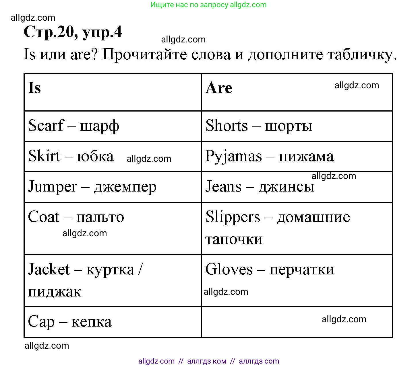 Английский язык (english), 4 класс Сборник упражнений, автор: Котова Марина Петровна, издательство Просвещение, Москва, 2023, белого цвета, страница 20, номер 4, Решение
