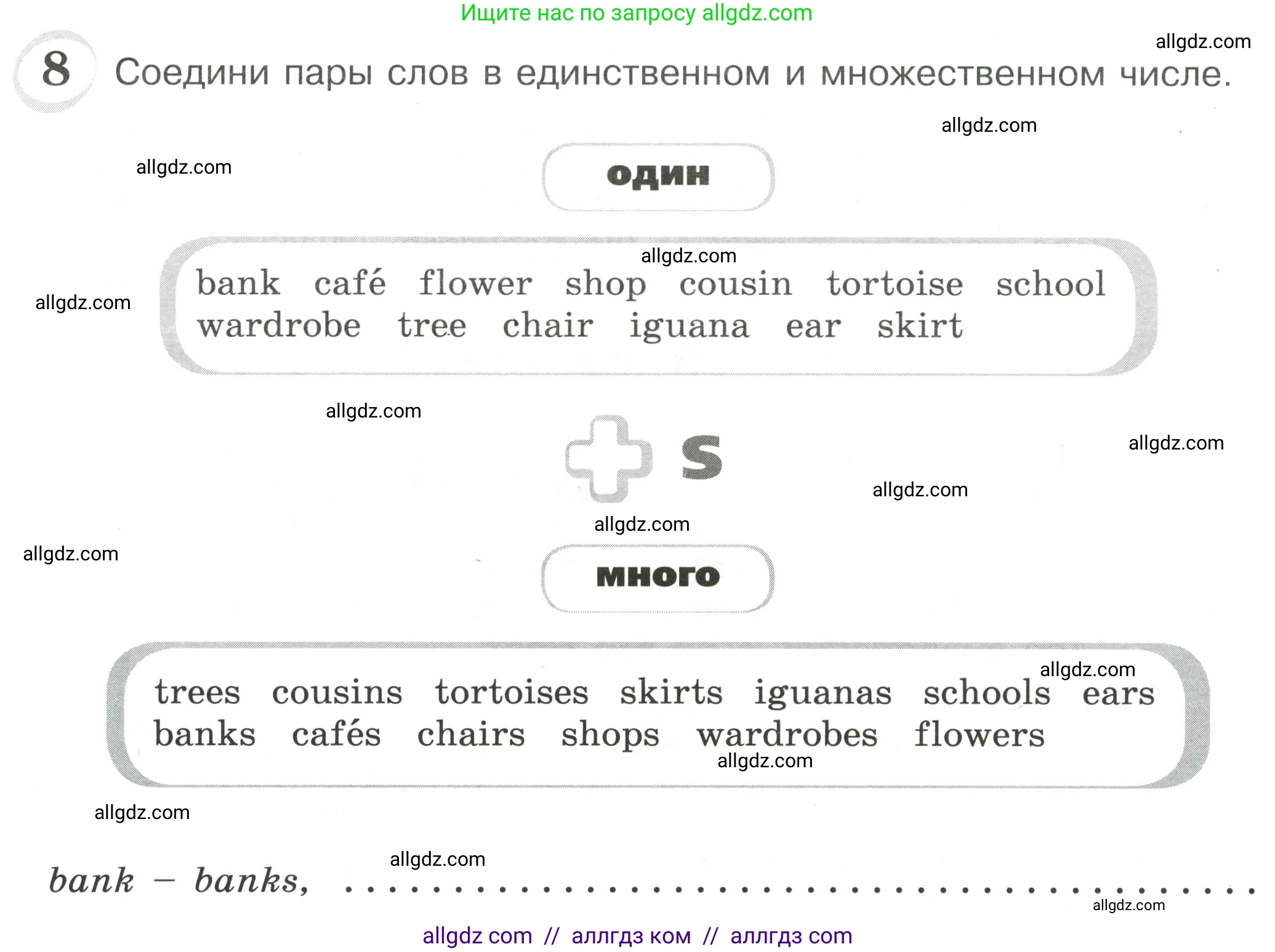 Английский язык (english), 4 класс сборник грамматических упражнений, автор: Рязанцева Светлана Борисовна, издательство Просвещение, Москва, 2023, белого цвета, страница 20, номер 8, Условие