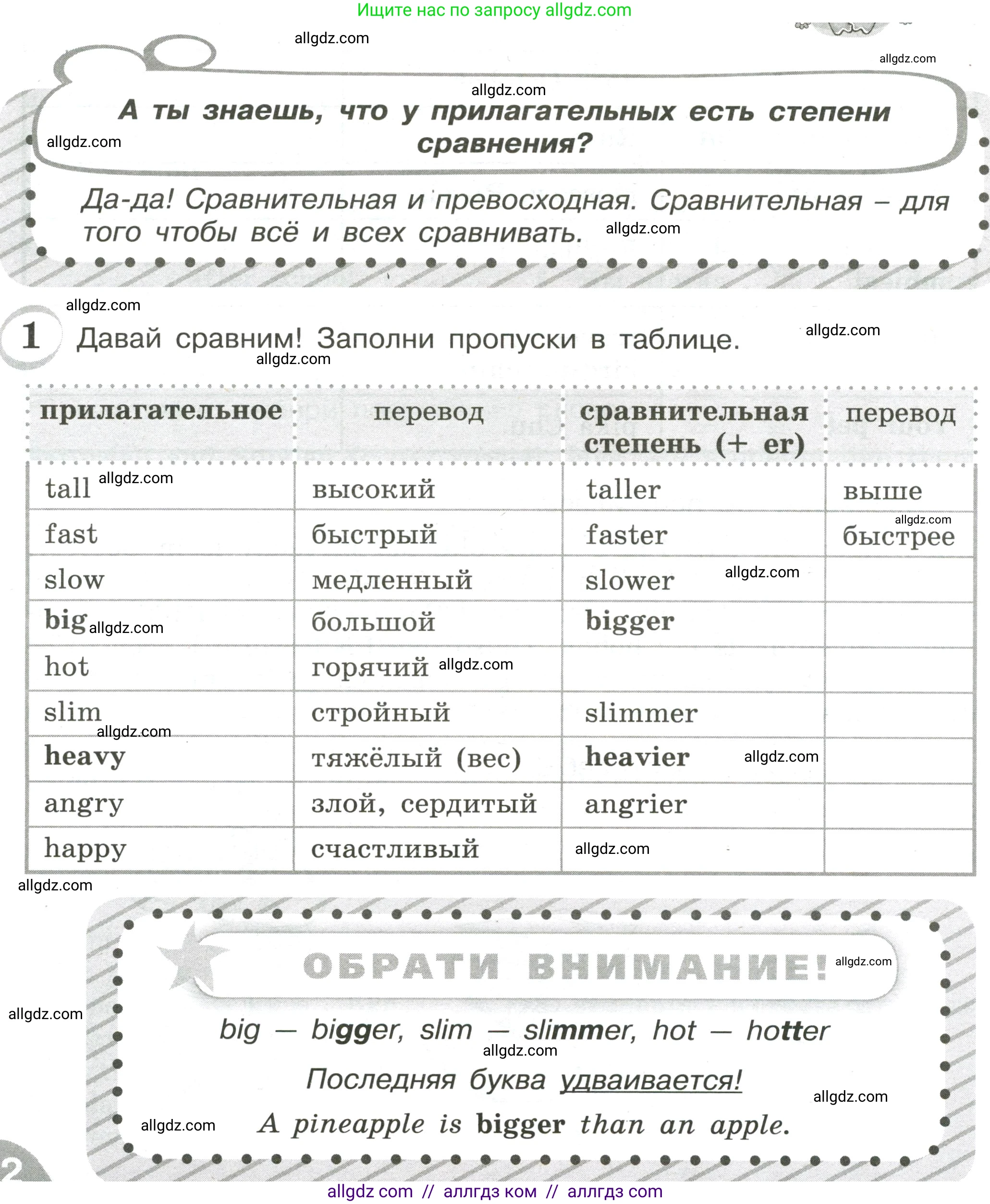 Английский язык (english), 4 класс сборник грамматических упражнений, автор: Рязанцева Светлана Борисовна, издательство Просвещение, Москва, 2023, белого цвета, страница 32, номер 1, Условие