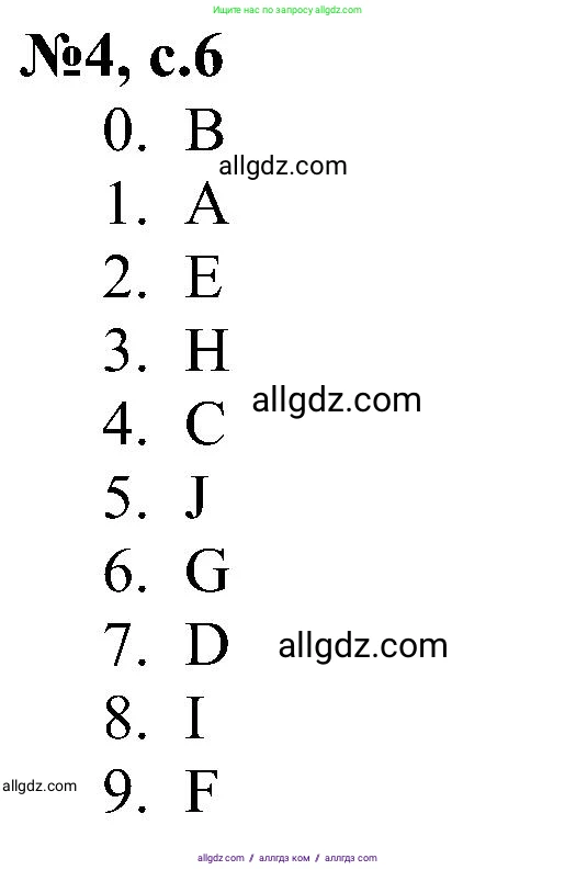 Английский язык (english), 4 класс сборник грамматических упражнений, автор: Рязанцева Светлана Борисовна, издательство Просвещение, Москва, 2023, белого цвета, страница 6, номер 4, Решение