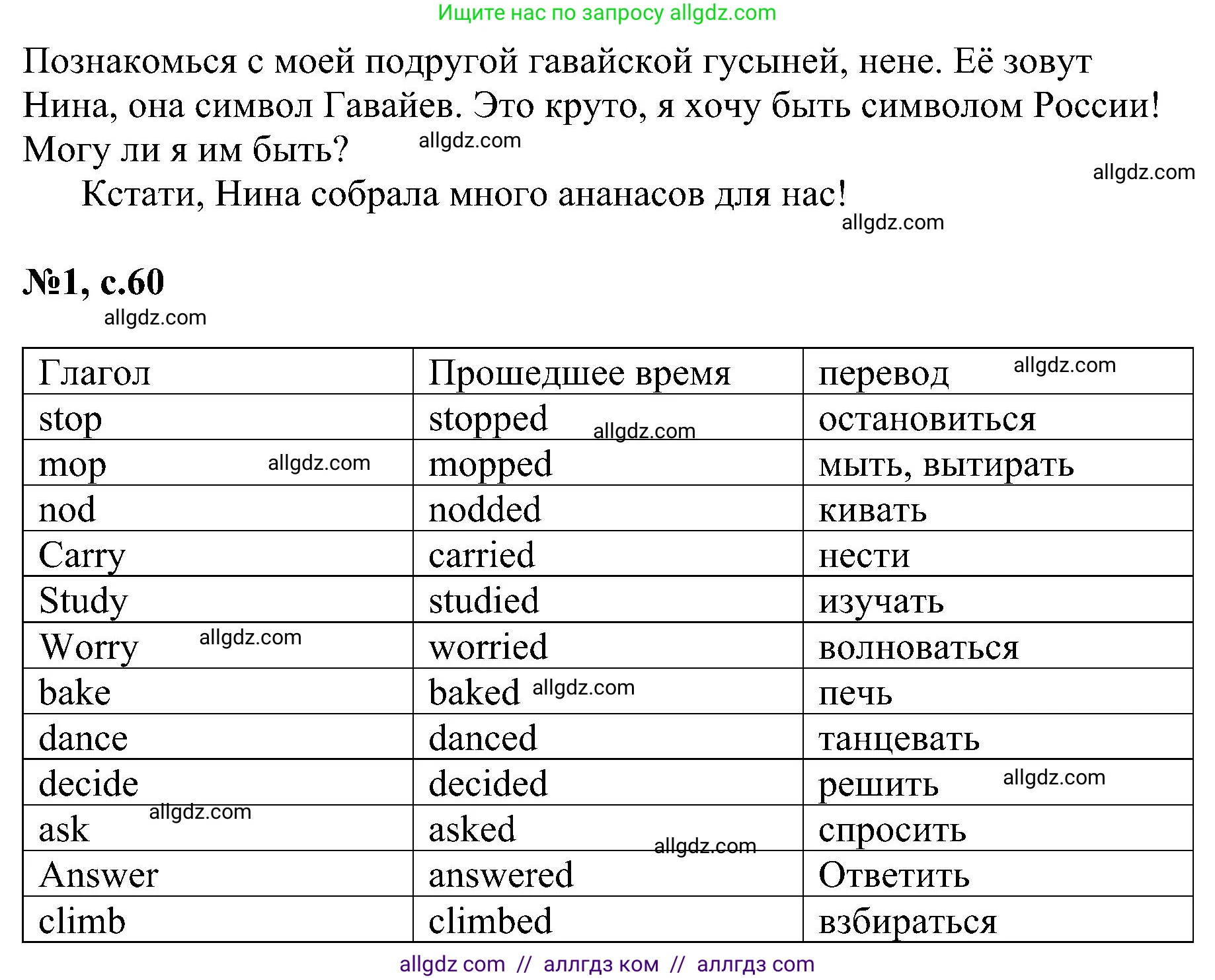 Английский язык (english), 4 класс сборник грамматических упражнений, автор: Рязанцева Светлана Борисовна, издательство Просвещение, Москва, 2023, белого цвета, страница 60, номер 1, Решение (продолжение 2)