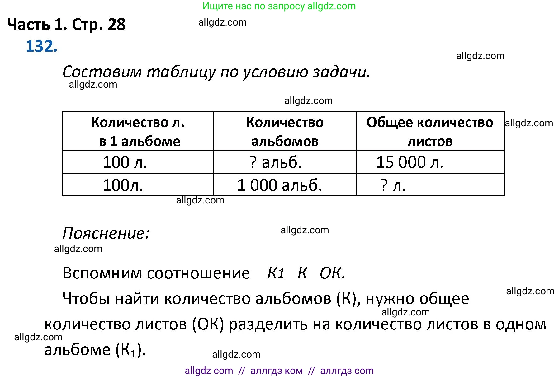 Математика, 4 класс Учебник, авторы: Моро Мария Игнатьевна, Бантова Мария Александровна, Бельтюкова Галина Васильевна, Волкова Светлана Ивановна, Степанова Светлана Вячеславовна, издательство Просвещение, Москва, 2023, белого цвета, Часть 1, страница 28, номер 132, Решение 1