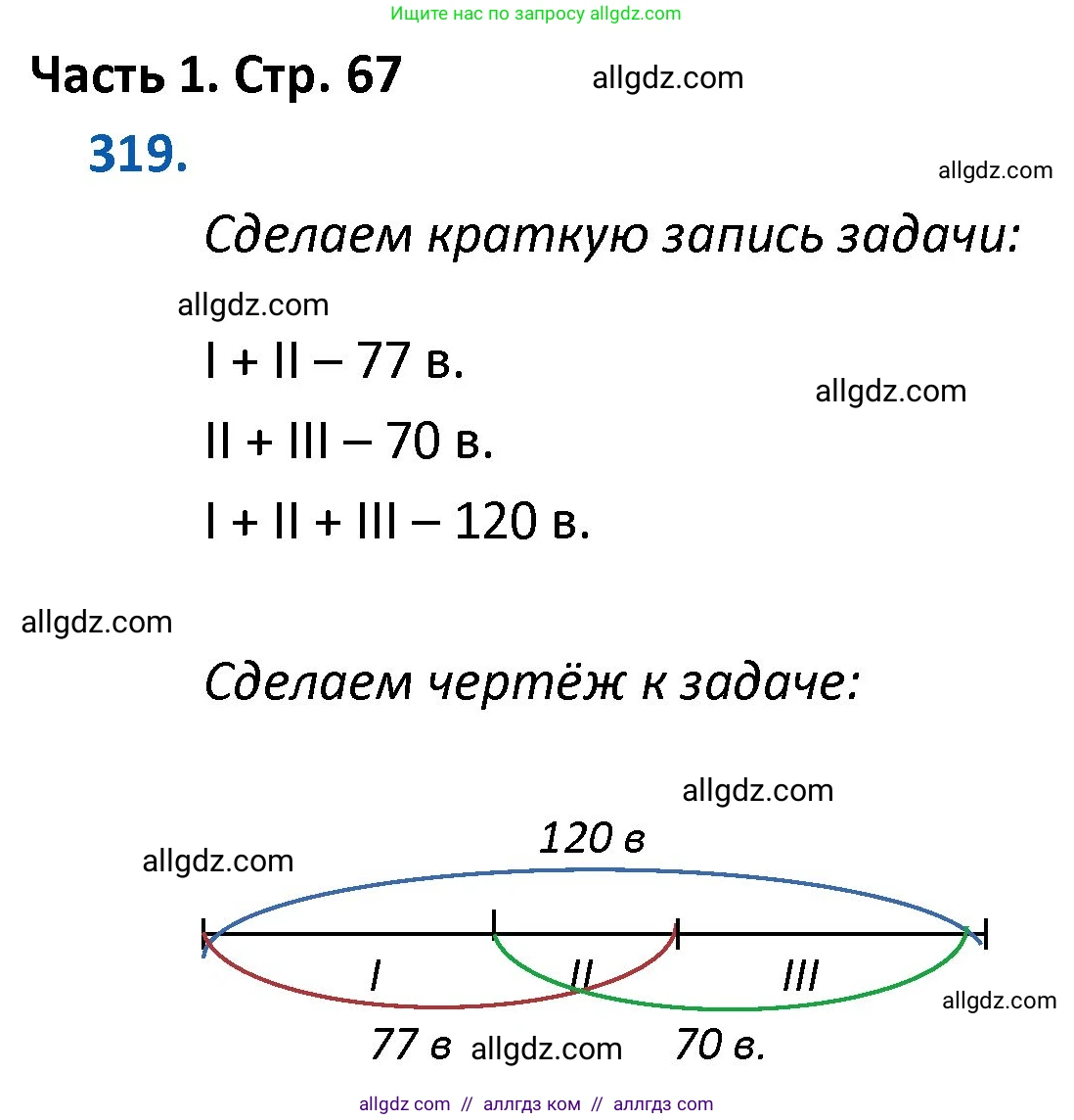Математика, 4 класс Учебник, авторы: Моро Мария Игнатьевна, Бантова Мария Александровна, Бельтюкова Галина Васильевна, Волкова Светлана Ивановна, Степанова Светлана Вячеславовна, издательство Просвещение, Москва, 2023, белого цвета, Часть 1, страница 67, номер 319, Решение 1