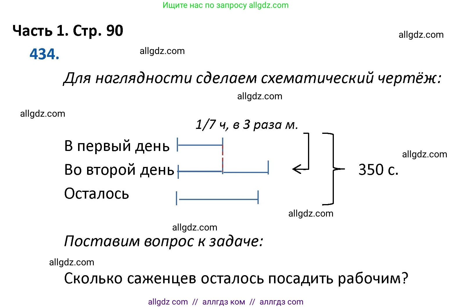 Математика, 4 класс Учебник, авторы: Моро Мария Игнатьевна, Бантова Мария Александровна, Бельтюкова Галина Васильевна, Волкова Светлана Ивановна, Степанова Светлана Вячеславовна, издательство Просвещение, Москва, 2023, белого цвета, Часть 1, страница 90, номер 434, Решение 1