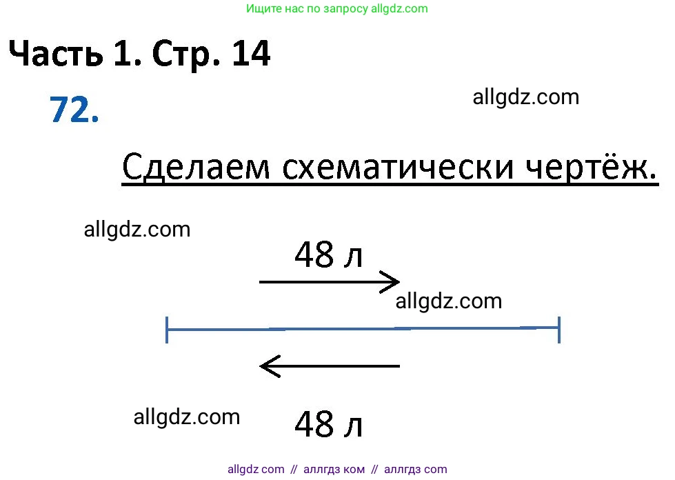 Математика, 4 класс Учебник, авторы: Моро Мария Игнатьевна, Бантова Мария Александровна, Бельтюкова Галина Васильевна, Волкова Светлана Ивановна, Степанова Светлана Вячеславовна, издательство Просвещение, Москва, 2023, белого цвета, Часть 1, страница 14, номер 72, Решение 1