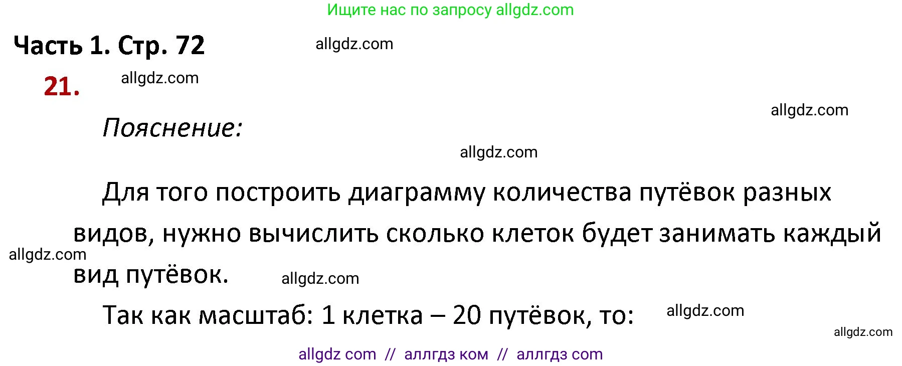 Математика, 4 класс Учебник, авторы: Моро Мария Игнатьевна, Бантова Мария Александровна, Бельтюкова Галина Васильевна, Волкова Светлана Ивановна, Степанова Светлана Вячеславовна, издательство Просвещение, Москва, 2023, белого цвета, Часть 1, страница 72, номер 21, Решение 1
