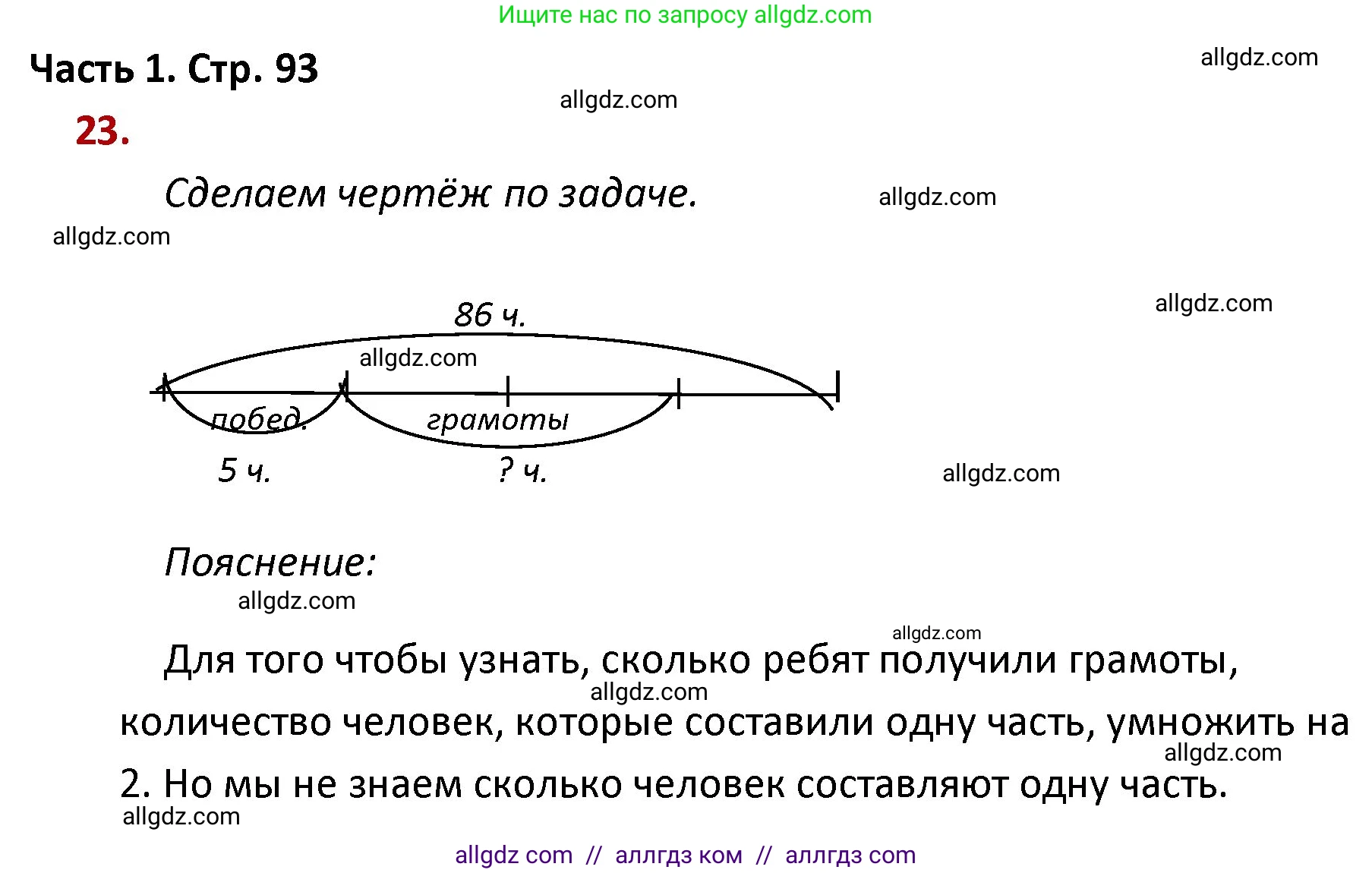 Математика, 4 класс Учебник, авторы: Моро Мария Игнатьевна, Бантова Мария Александровна, Бельтюкова Галина Васильевна, Волкова Светлана Ивановна, Степанова Светлана Вячеславовна, издательство Просвещение, Москва, 2023, белого цвета, Часть 1, страница 93, номер 23, Решение 1