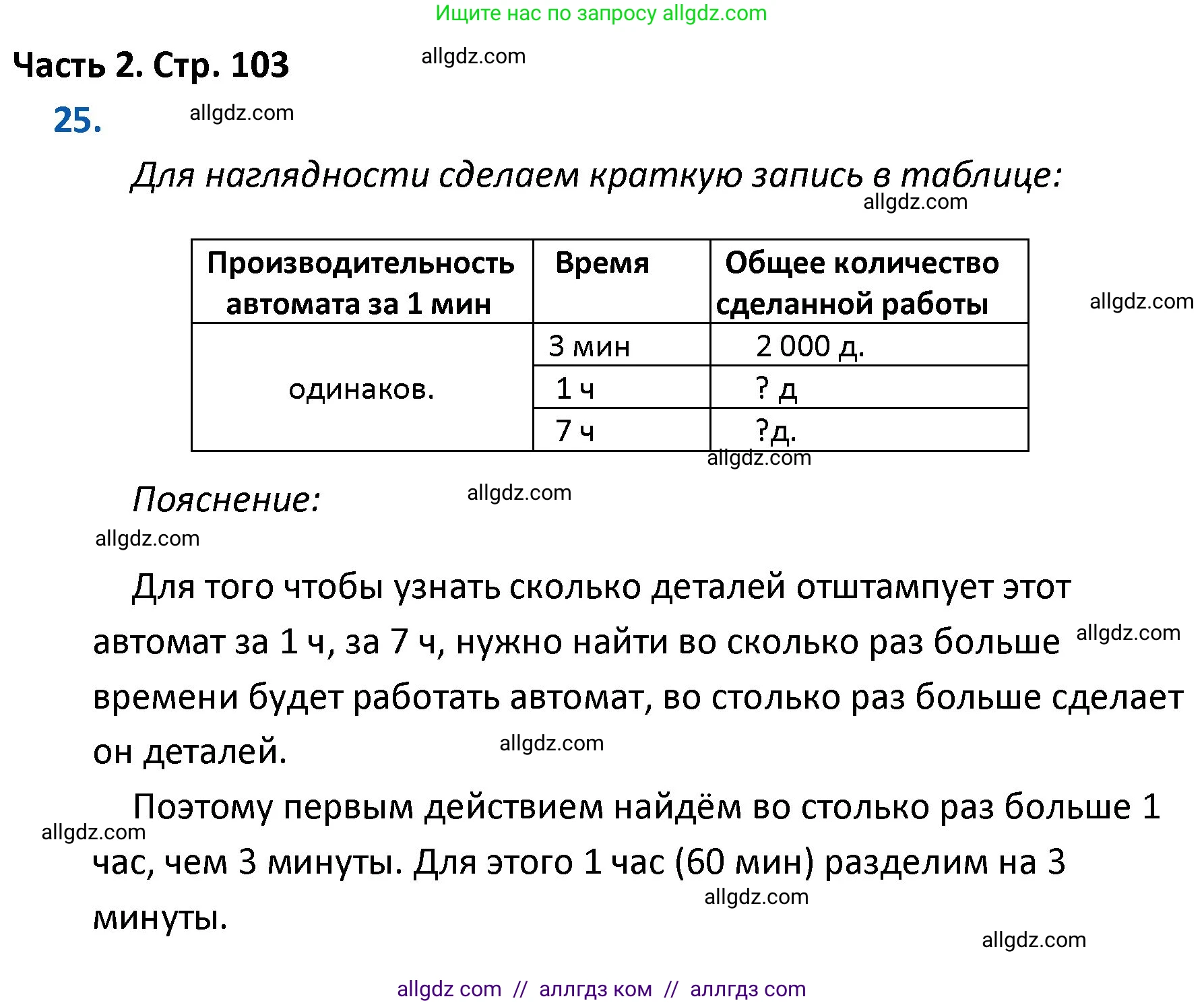 Математика, 4 класс Учебник, авторы: Моро Мария Игнатьевна, Бантова Мария Александровна, Бельтюкова Галина Васильевна, Волкова Светлана Ивановна, Степанова Светлана Вячеславовна, издательство Просвещение, Москва, 2023, белого цвета, Часть 2, страница 103, номер 25, Решение 1