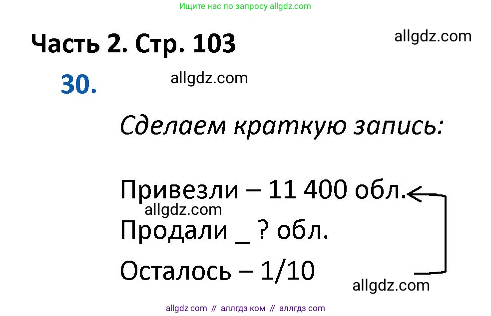 Математика, 4 класс Учебник, авторы: Моро Мария Игнатьевна, Бантова Мария Александровна, Бельтюкова Галина Васильевна, Волкова Светлана Ивановна, Степанова Светлана Вячеславовна, издательство Просвещение, Москва, 2023, белого цвета, Часть 2, страница 103, номер 30, Решение 1