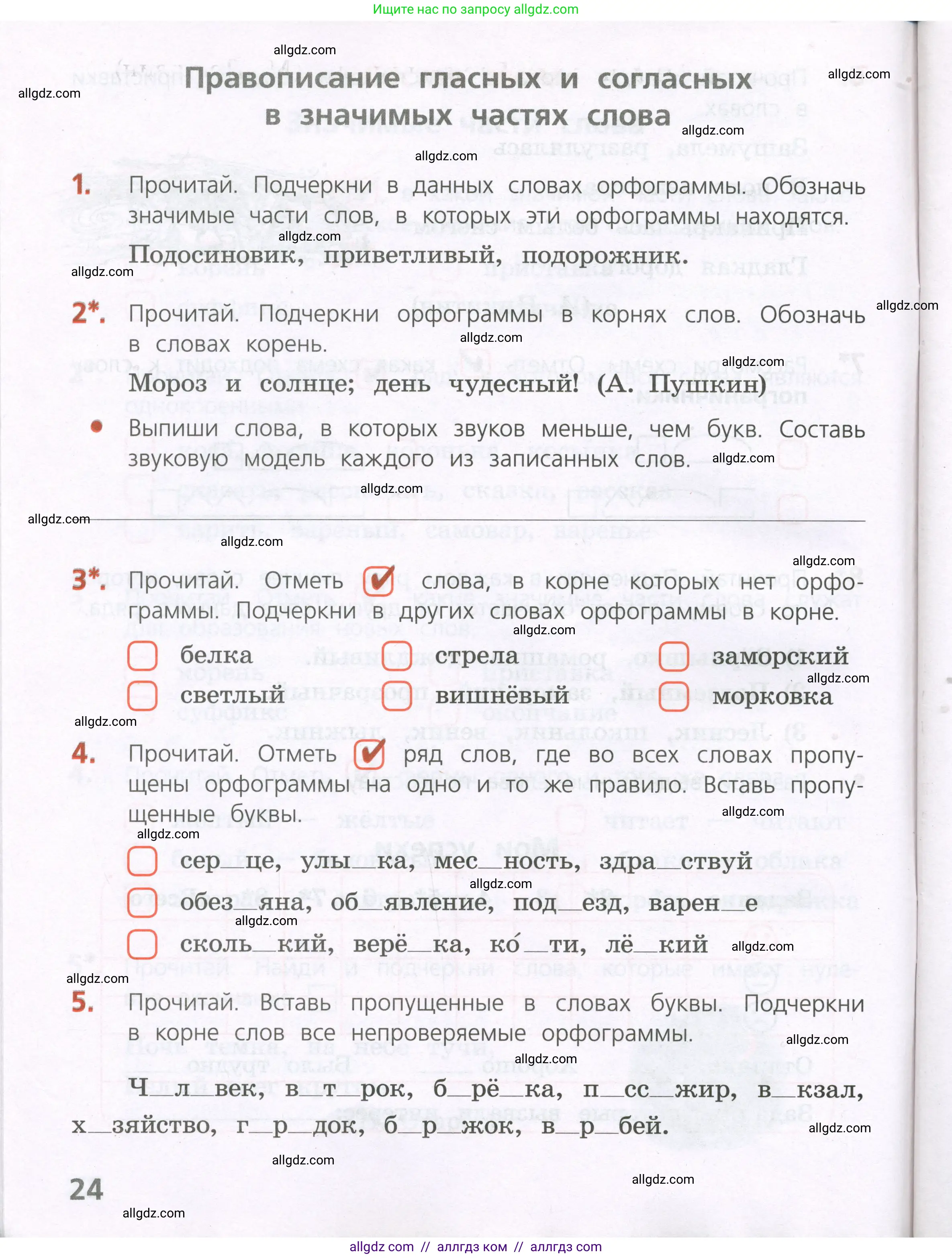 Русский язык, 4 класс Тетрадь учебных достижений, автор: Канакина Валентина Павловна, издательство Просвещение, Москва, 2023, белого цвета, страница 24