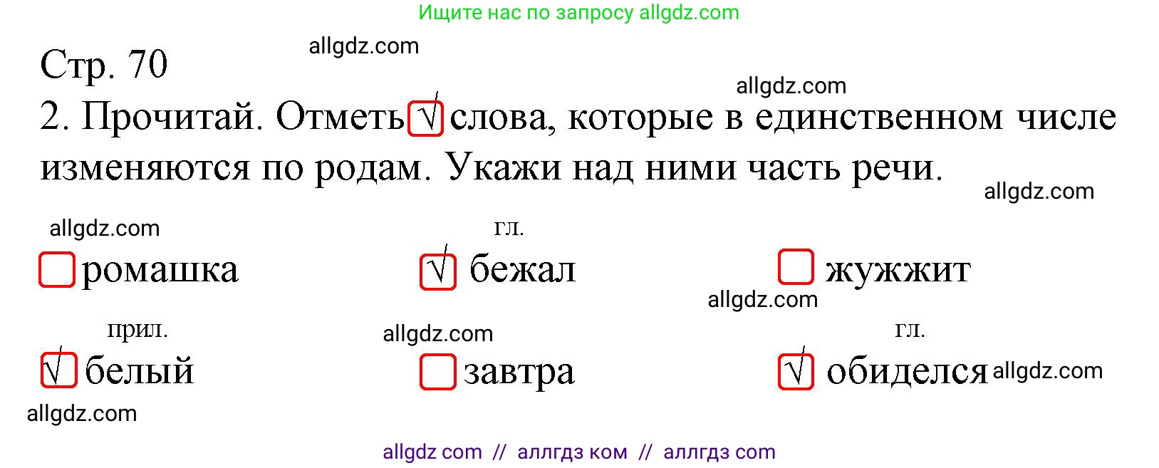 Русский язык, 4 класс Тетрадь учебных достижений, автор: Канакина Валентина Павловна, издательство Просвещение, Москва, 2023, белого цвета, страница 70, номер 2, Решение