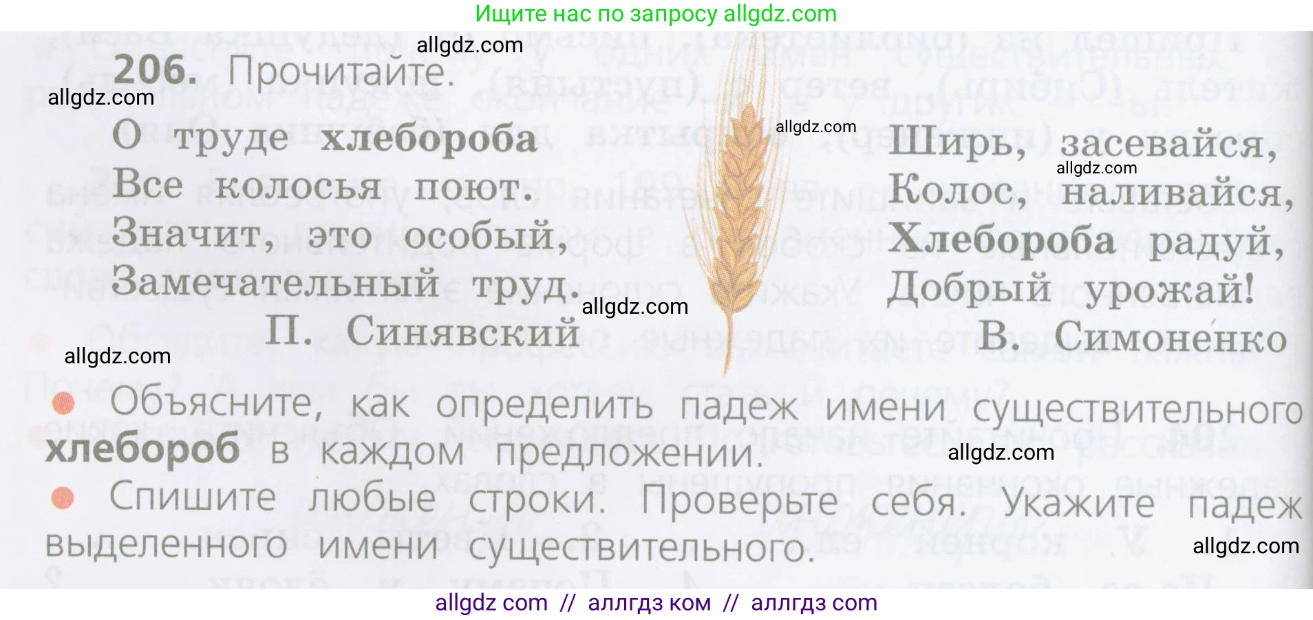 Русский язык, 4 класс Учебник, авторы: Канакина Валентина Павловна, Горецкий Всеслав Гаврилович, издательство Просвещение, Москва, 2023, белого цвета, Часть 1, страница 110, номер 206, Условие