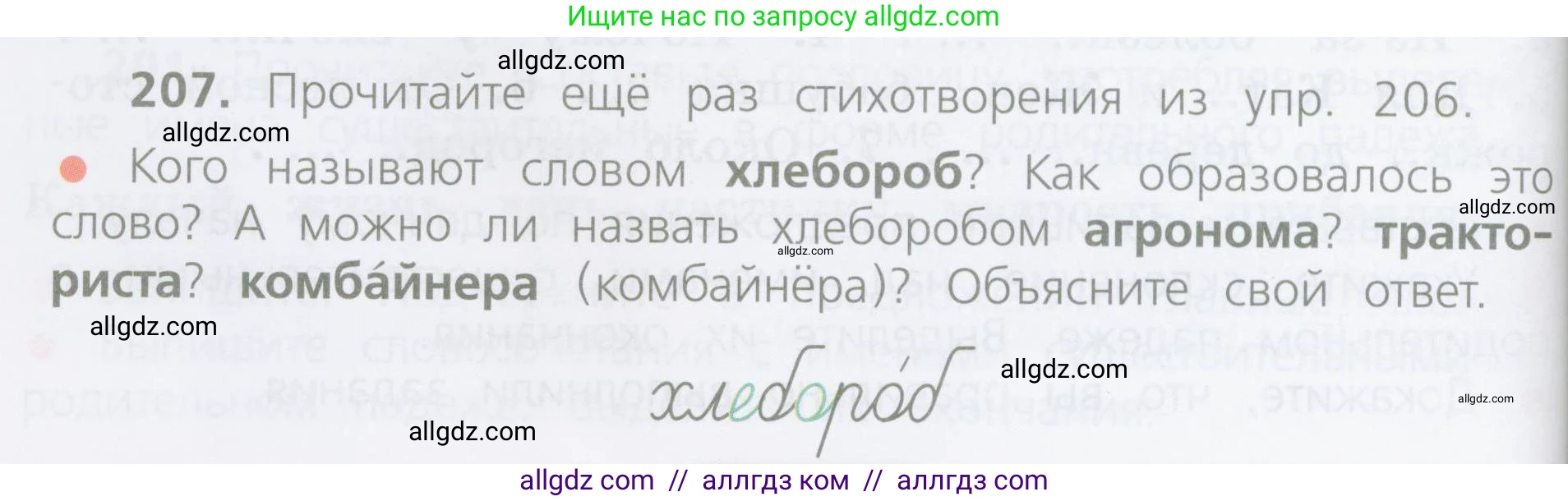 Русский язык, 4 класс Учебник, авторы: Канакина Валентина Павловна, Горецкий Всеслав Гаврилович, издательство Просвещение, Москва, 2023, белого цвета, Часть 1, страница 110, номер 207, Условие