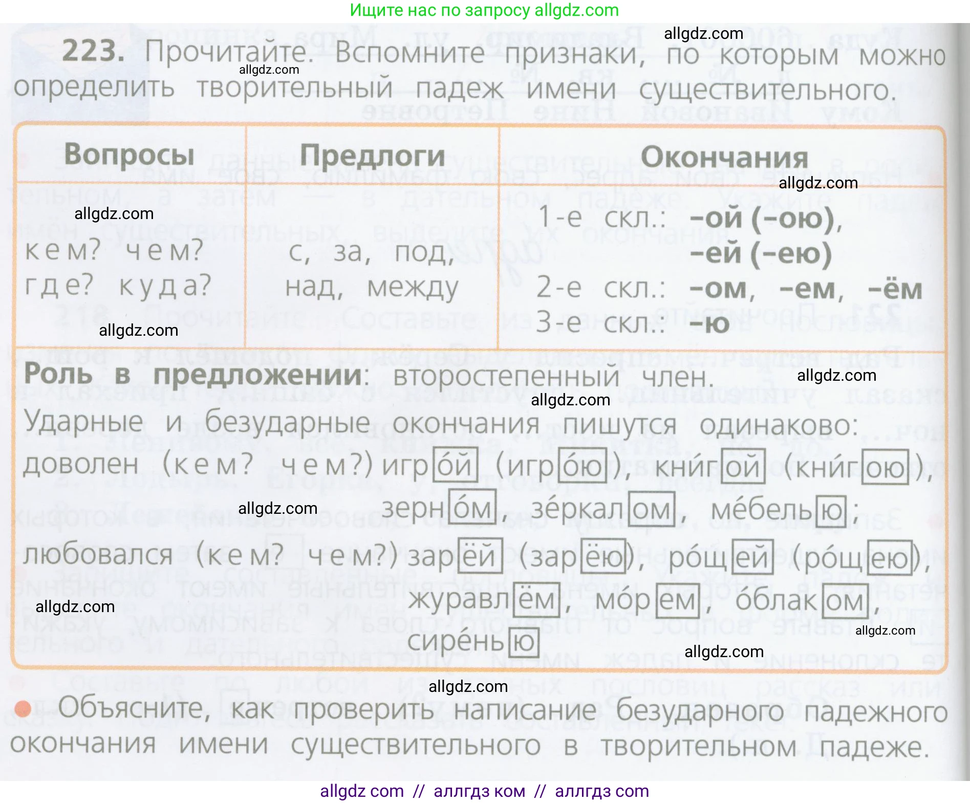 Русский язык, 4 класс Учебник, авторы: Канакина Валентина Павловна, Горецкий Всеслав Гаврилович, издательство Просвещение, Москва, 2023, белого цвета, Часть 1, страница 116, номер 223, Условие
