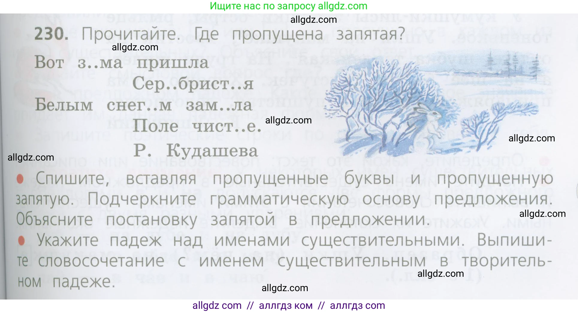 Русский язык, 4 класс Учебник, авторы: Канакина Валентина Павловна, Горецкий Всеслав Гаврилович, издательство Просвещение, Москва, 2023, белого цвета, Часть 1, страница 119, номер 230, Условие