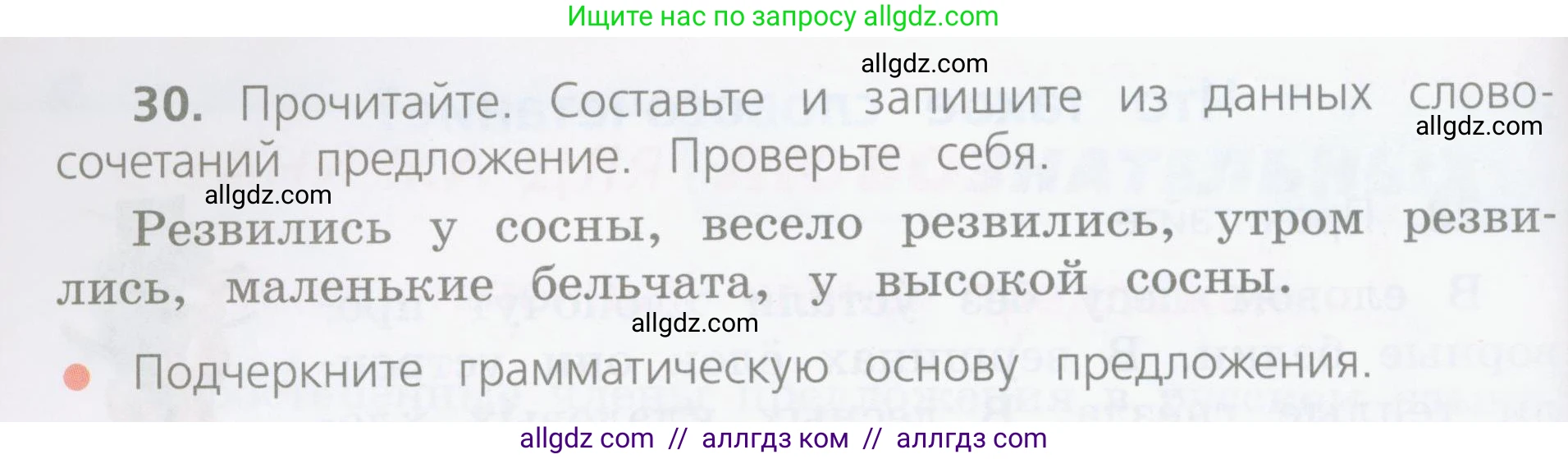 Русский язык, 4 класс Учебник, авторы: Канакина Валентина Павловна, Горецкий Всеслав Гаврилович, издательство Просвещение, Москва, 2023, белого цвета, Часть 1, страница 22, номер 30, Условие