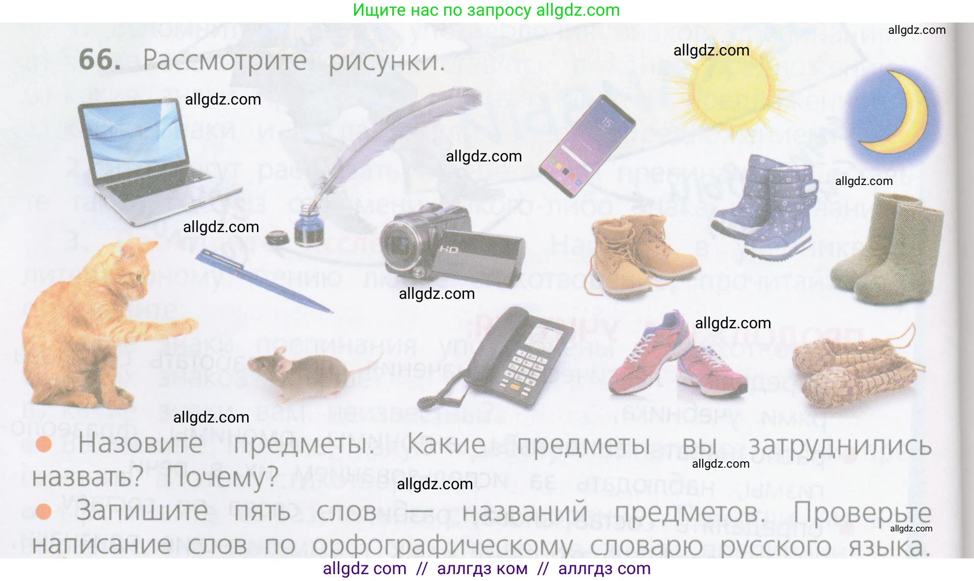 Русский язык, 4 класс Учебник, авторы: Канакина Валентина Павловна, Горецкий Всеслав Гаврилович, издательство Просвещение, Москва, 2023, белого цвета, Часть 1, страница 44, номер 66, Условие