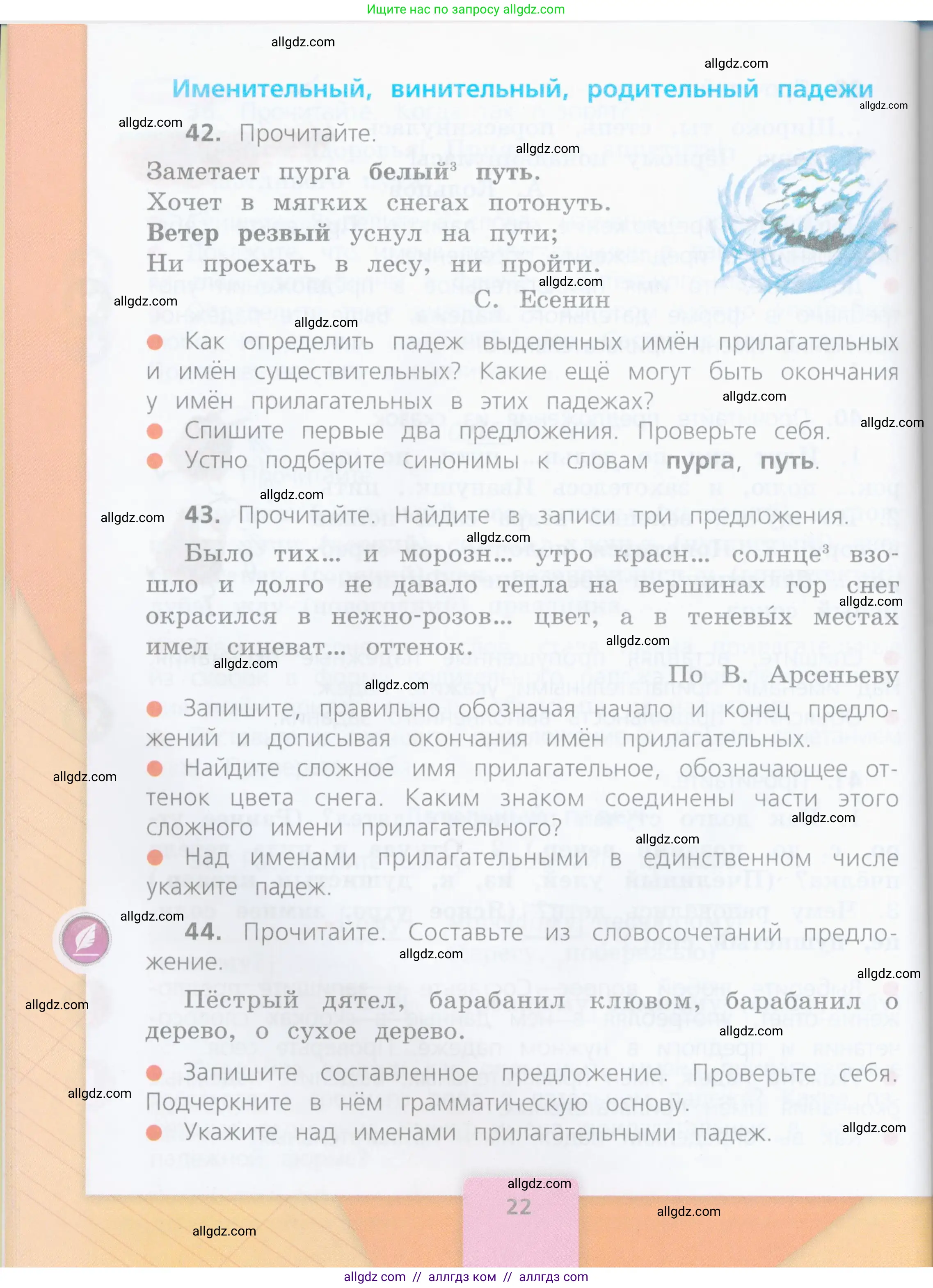 Русский язык, 4 класс Учебник, авторы: Канакина Валентина Павловна, Горецкий Всеслав Гаврилович, издательство Просвещение, Москва, 2023, белого цвета, Часть 2, страница 22