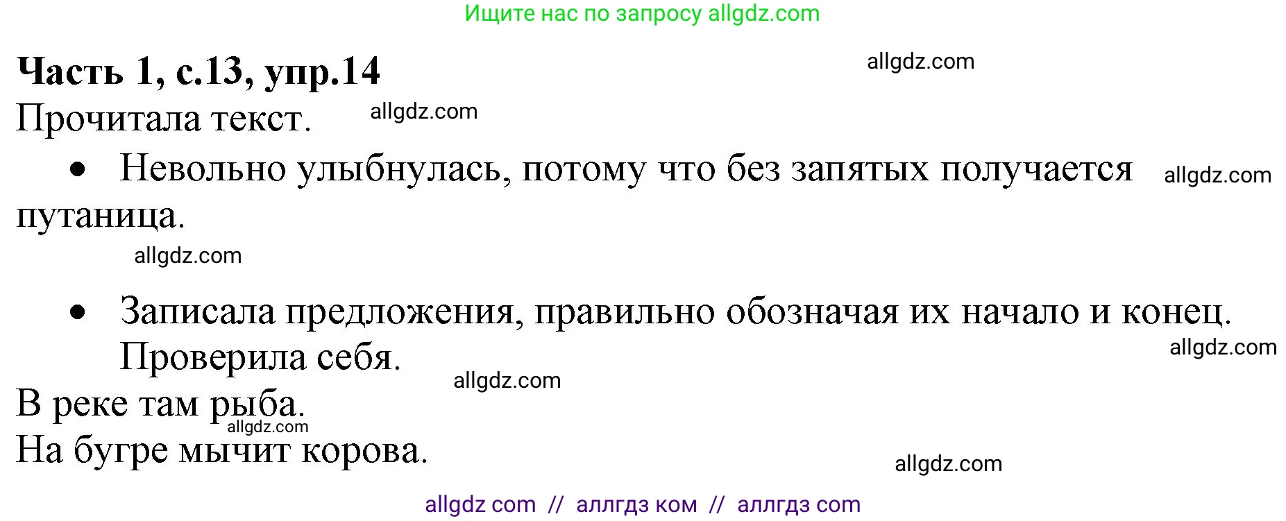 Русский язык, 4 класс Учебник, авторы: Канакина Валентина Павловна, Горецкий Всеслав Гаврилович, издательство Просвещение, Москва, 2023, белого цвета, Часть 1, страница 13, номер 14, Решение