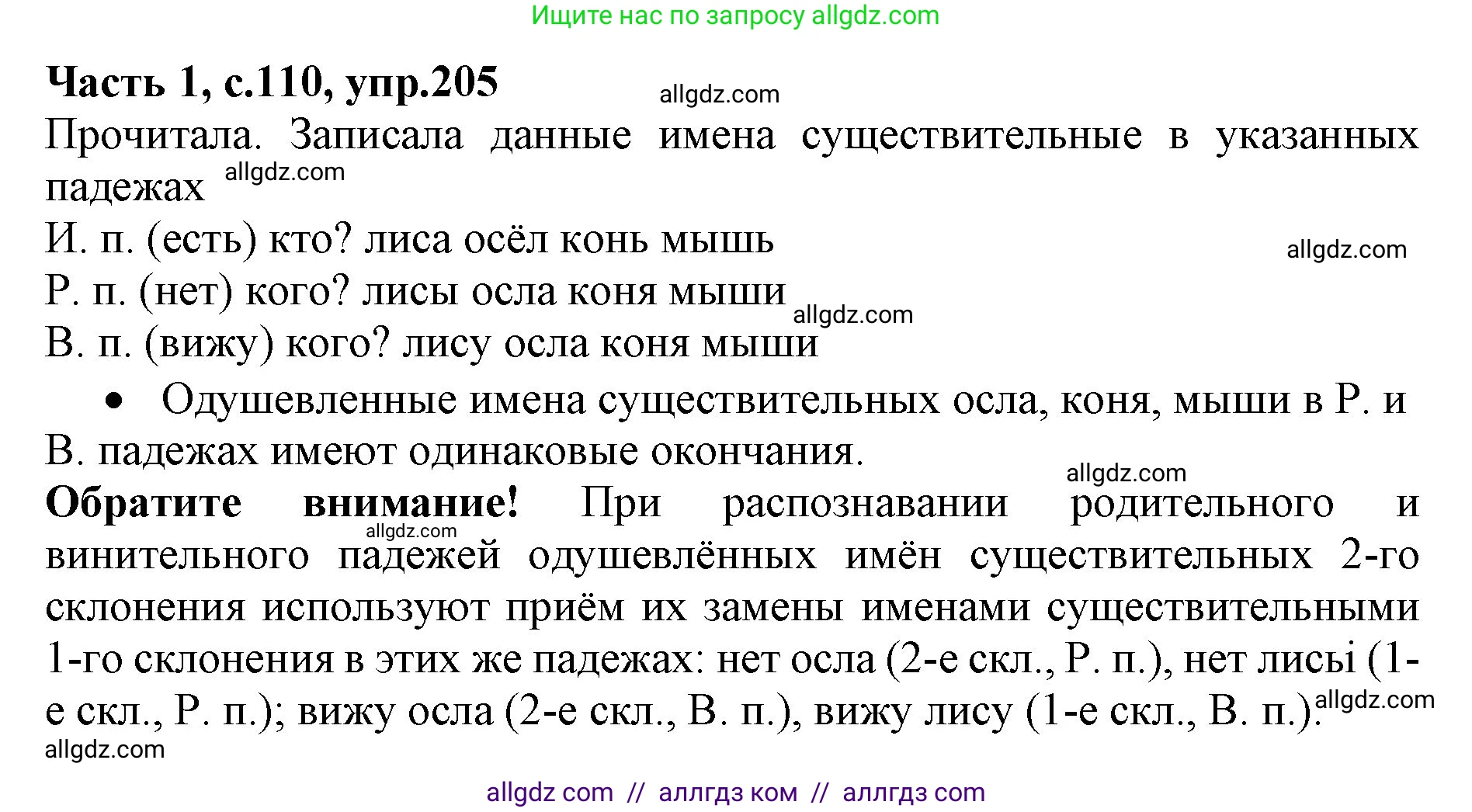 Русский язык, 4 класс Учебник, авторы: Канакина Валентина Павловна, Горецкий Всеслав Гаврилович, издательство Просвещение, Москва, 2023, белого цвета, Часть 1, страница 110, номер 205, Решение