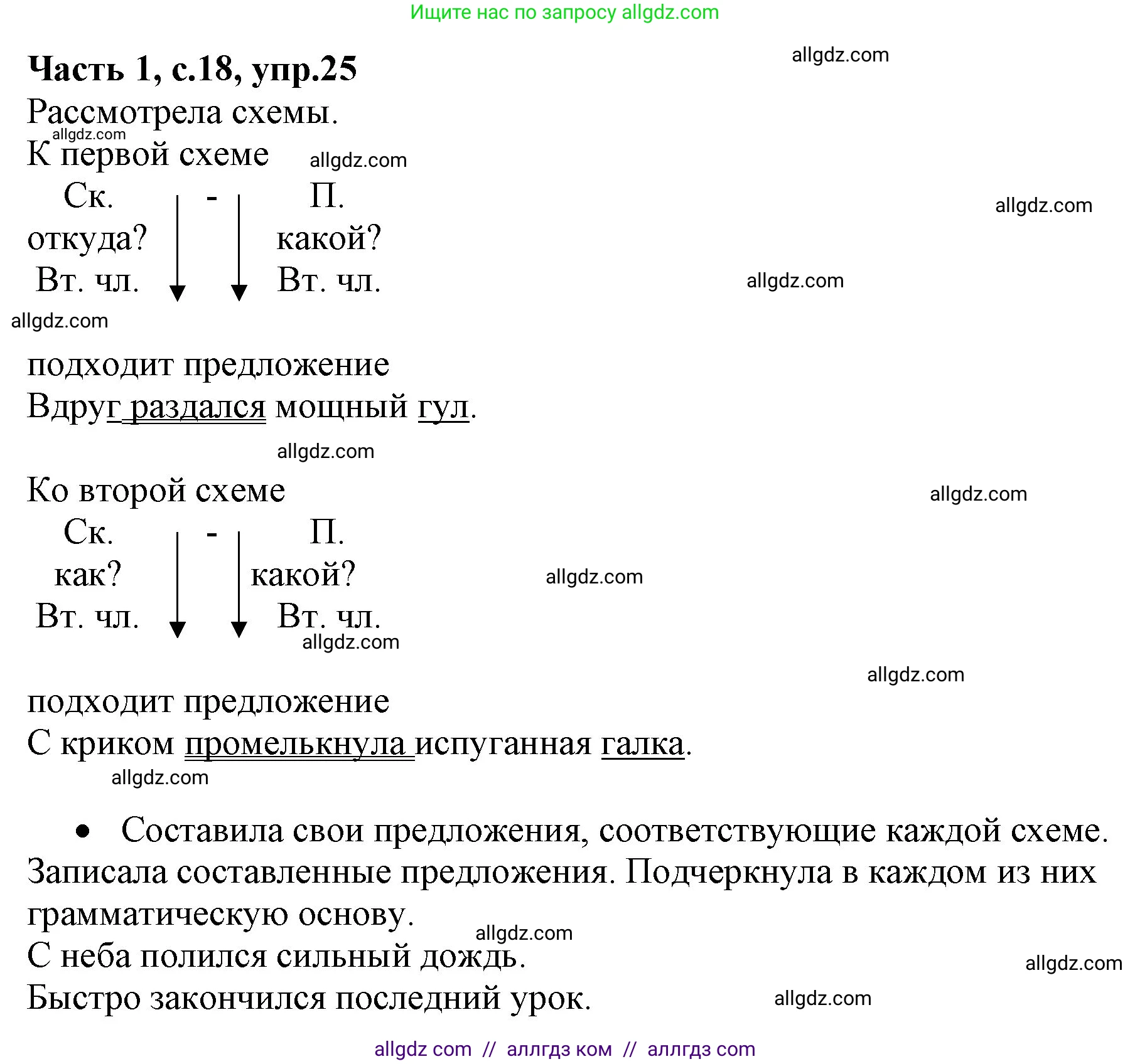 Русский язык, 4 класс Учебник, авторы: Канакина Валентина Павловна, Горецкий Всеслав Гаврилович, издательство Просвещение, Москва, 2023, белого цвета, Часть 1, страница 18, номер 25, Решение