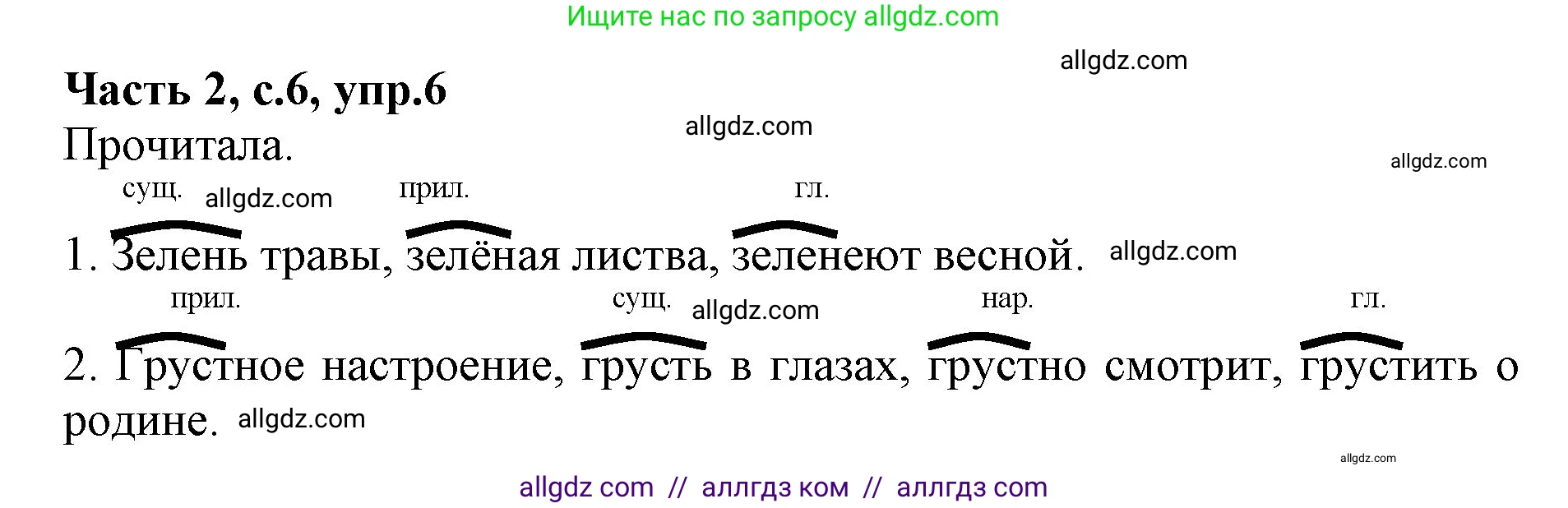 Русский язык, 4 класс Учебник, авторы: Канакина Валентина Павловна, Горецкий Всеслав Гаврилович, издательство Просвещение, Москва, 2023, белого цвета, Часть 2, страница 6, номер 6, Решение