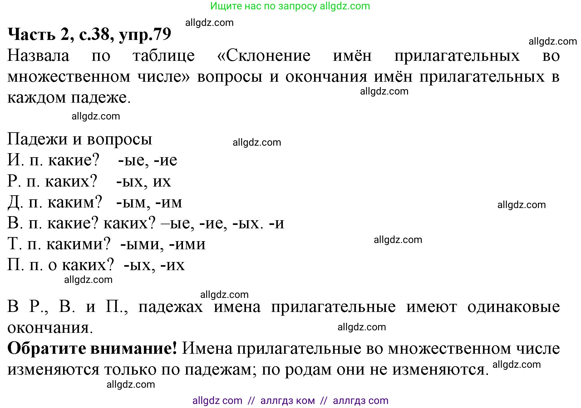 Русский язык, 4 класс Учебник, авторы: Канакина Валентина Павловна, Горецкий Всеслав Гаврилович, издательство Просвещение, Москва, 2023, белого цвета, Часть 2, страница 38, номер 79, Решение