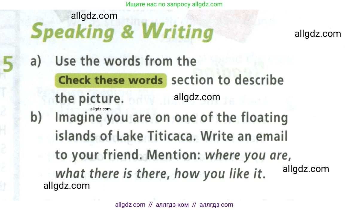 Английский язык (english), 5 класс Учебник (Student's book), авторы: Баранова Ксения Михайловна (Baranova Ksenia), Дули Дженни (Dooley Jenny), Копылова Виктория Викторовна (Kopylova Victoria), Мильруд Радислав Петрович (Millrood Radislav), Эванс Вирджиния (Evans Virginia), издательство Просвещение, Москва, 2023, белого цвета, страница 33, номер 5, Условие