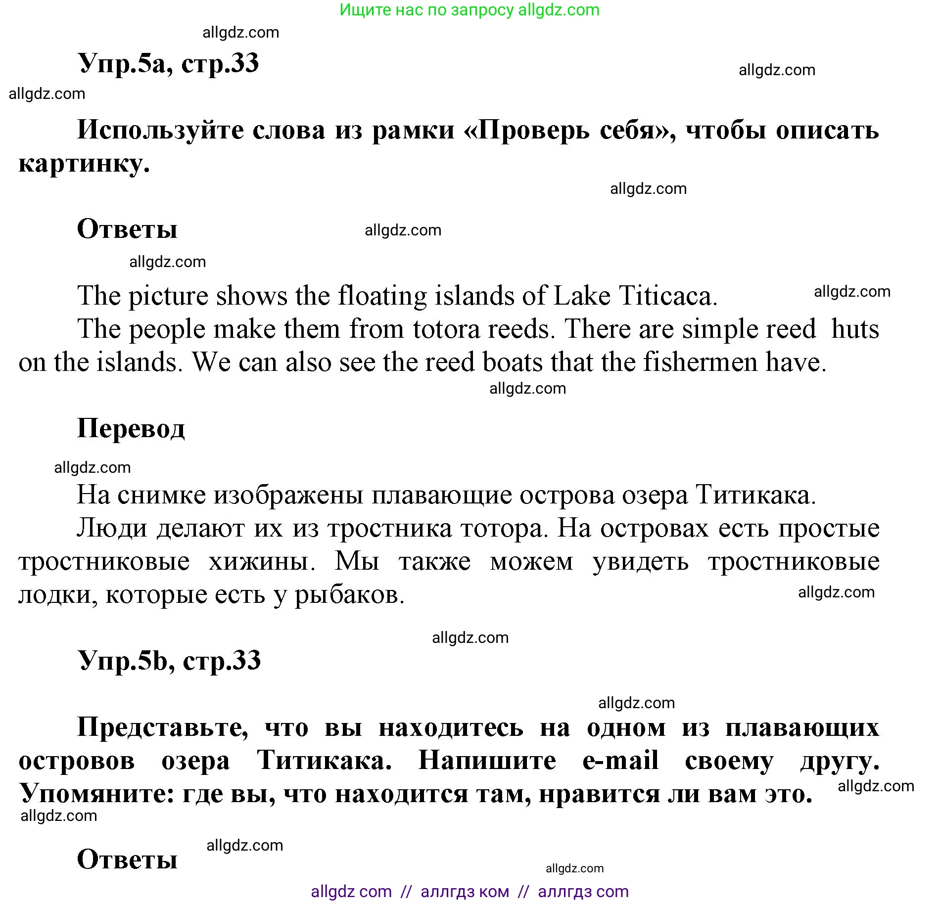 Английский язык (english), 5 класс Учебник (Student's book), авторы: Баранова Ксения Михайловна (Baranova Ksenia), Дули Дженни (Dooley Jenny), Копылова Виктория Викторовна (Kopylova Victoria), Мильруд Радислав Петрович (Millrood Radislav), Эванс Вирджиния (Evans Virginia), издательство Просвещение, Москва, 2023, белого цвета, страница 33, номер 5, Решение
