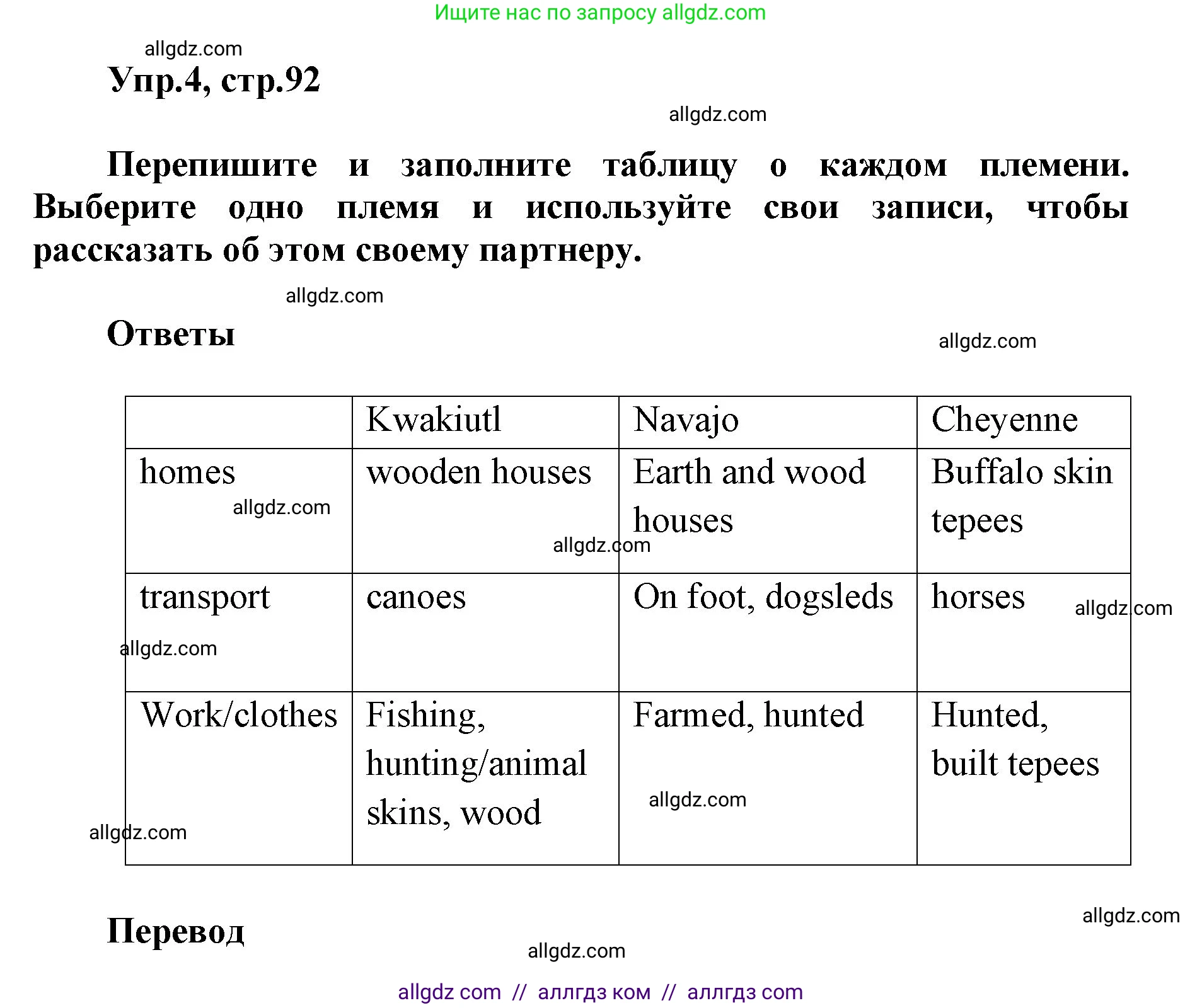 Английский язык (english), 5 класс Учебник (Student's book), авторы: Баранова Ксения Михайловна (Baranova Ksenia), Дули Дженни (Dooley Jenny), Копылова Виктория Викторовна (Kopylova Victoria), Мильруд Радислав Петрович (Millrood Radislav), Эванс Вирджиния (Evans Virginia), издательство Просвещение, Москва, 2023, белого цвета, страница 92, номер 4, Решение
