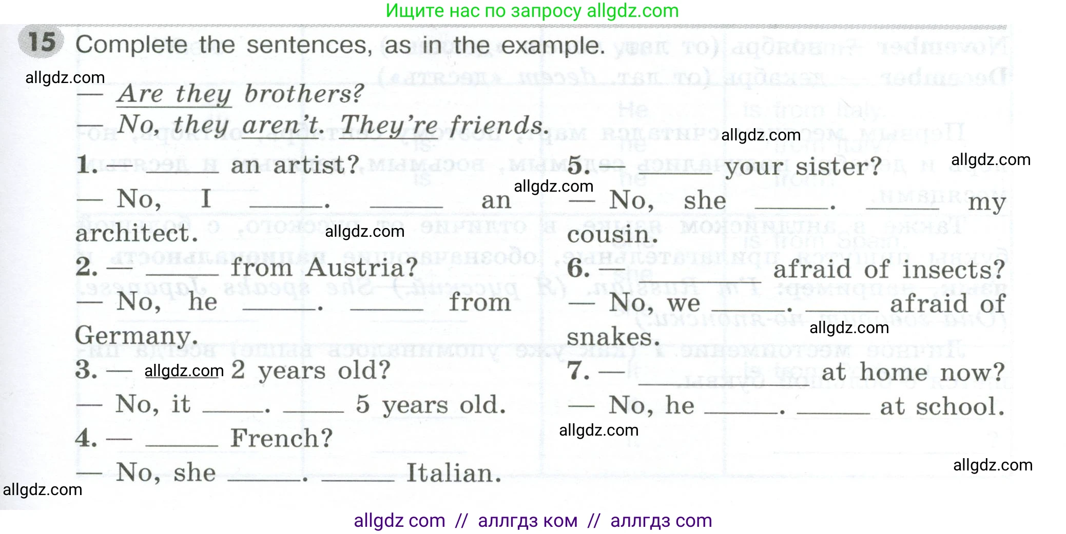 Английский язык (english), 5 класс Грамматический тренажёр, автор: Тимофеева Светлана Леонидовна, издательство Просвещение, Москва, 2023, оранжевого цвета, страница 19, номер 15, Условие 2023-2027