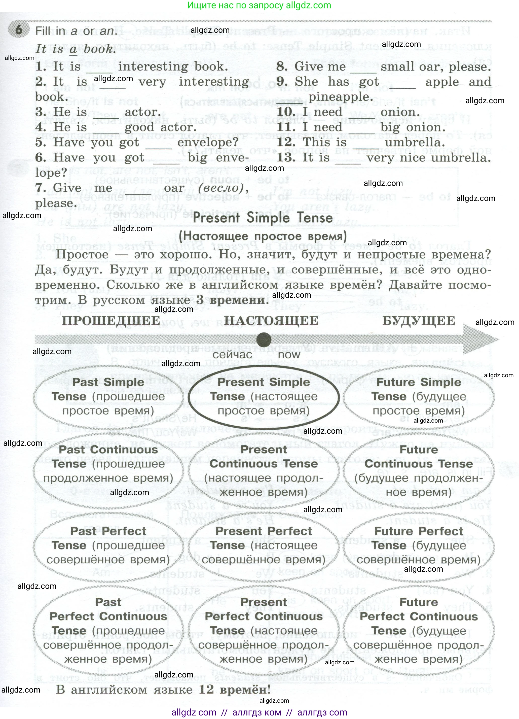 Английский язык (english), 5 класс Грамматический тренажёр, автор: Тимофеева Светлана Леонидовна, издательство Просвещение, Москва, 2023, оранжевого цвета, страница 13, номер 6, Условие 2023-2027