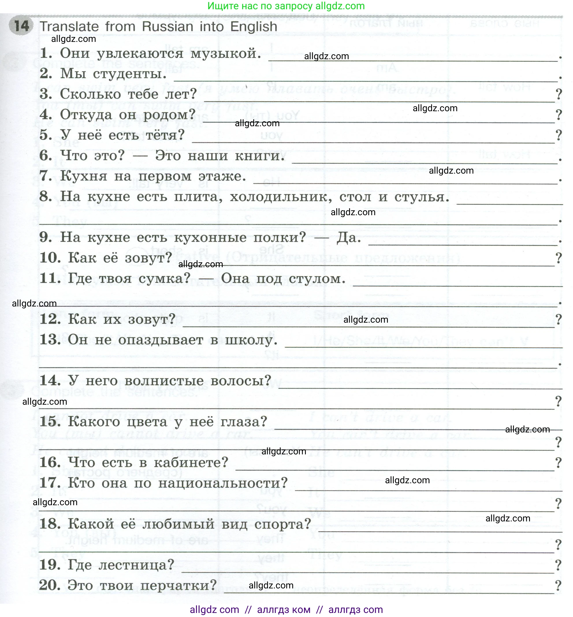 Английский язык (english), 5 класс Грамматический тренажёр, автор: Тимофеева Светлана Леонидовна, издательство Просвещение, Москва, 2023, оранжевого цвета, страница 47, номер 14, Условие 2023-2027