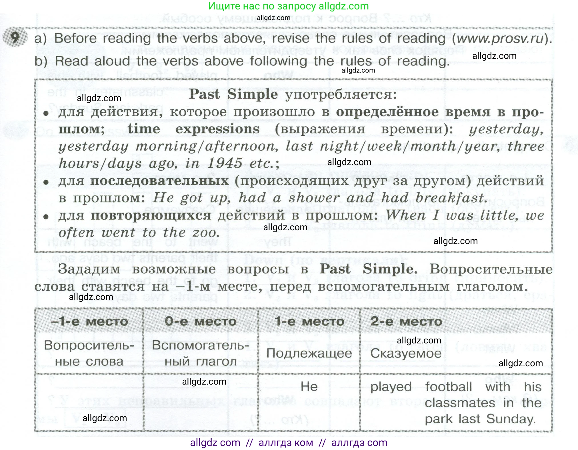 Английский язык (english), 5 класс Грамматический тренажёр, автор: Тимофеева Светлана Леонидовна, издательство Просвещение, Москва, 2023, оранжевого цвета, страница 107, номер 9, Условие 2023-2027