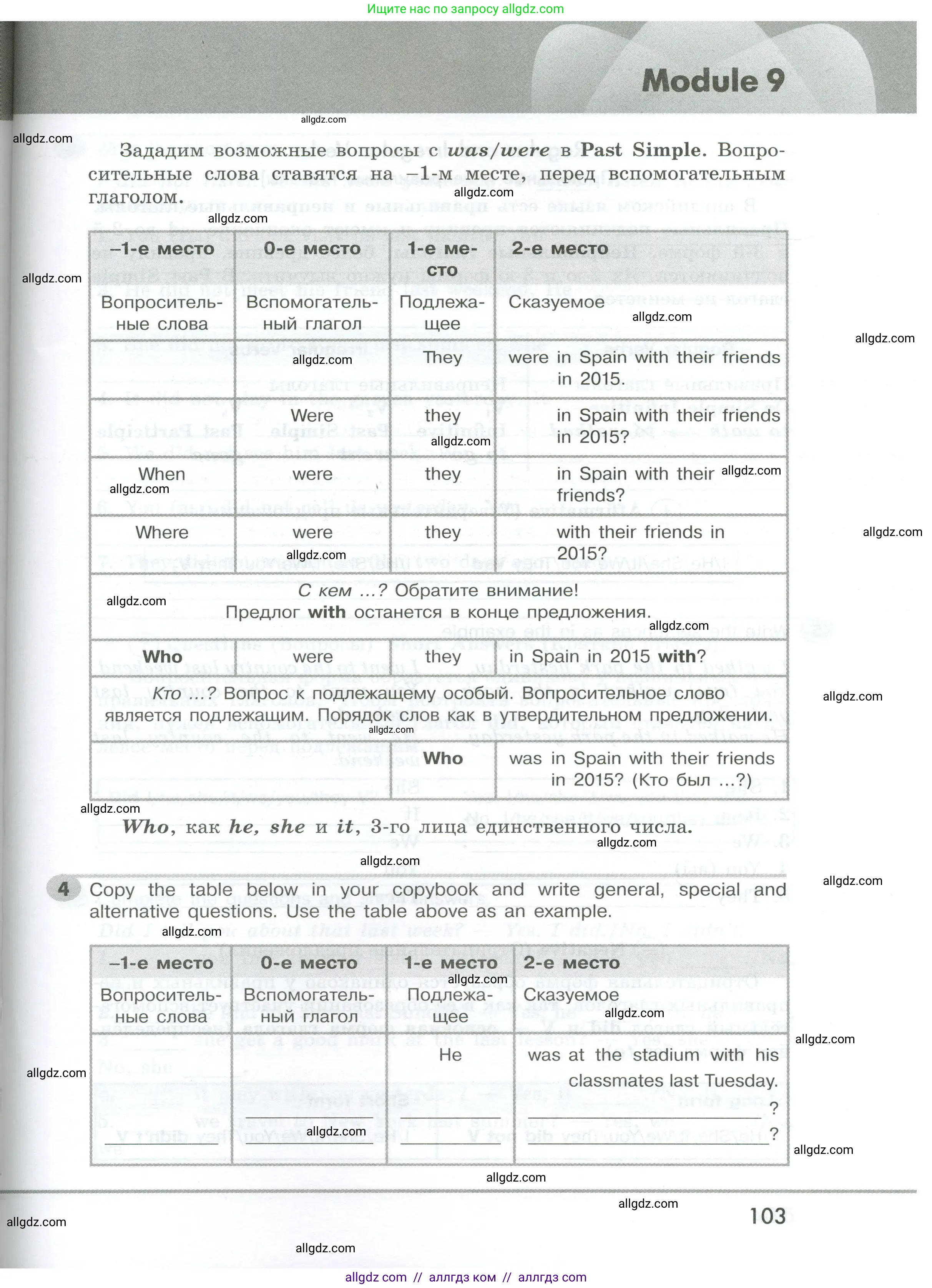 Английский язык (english), 5 класс Грамматический тренажёр, автор: Тимофеева Светлана Леонидовна, издательство Просвещение, Москва, 2023, оранжевого цвета, страница 103