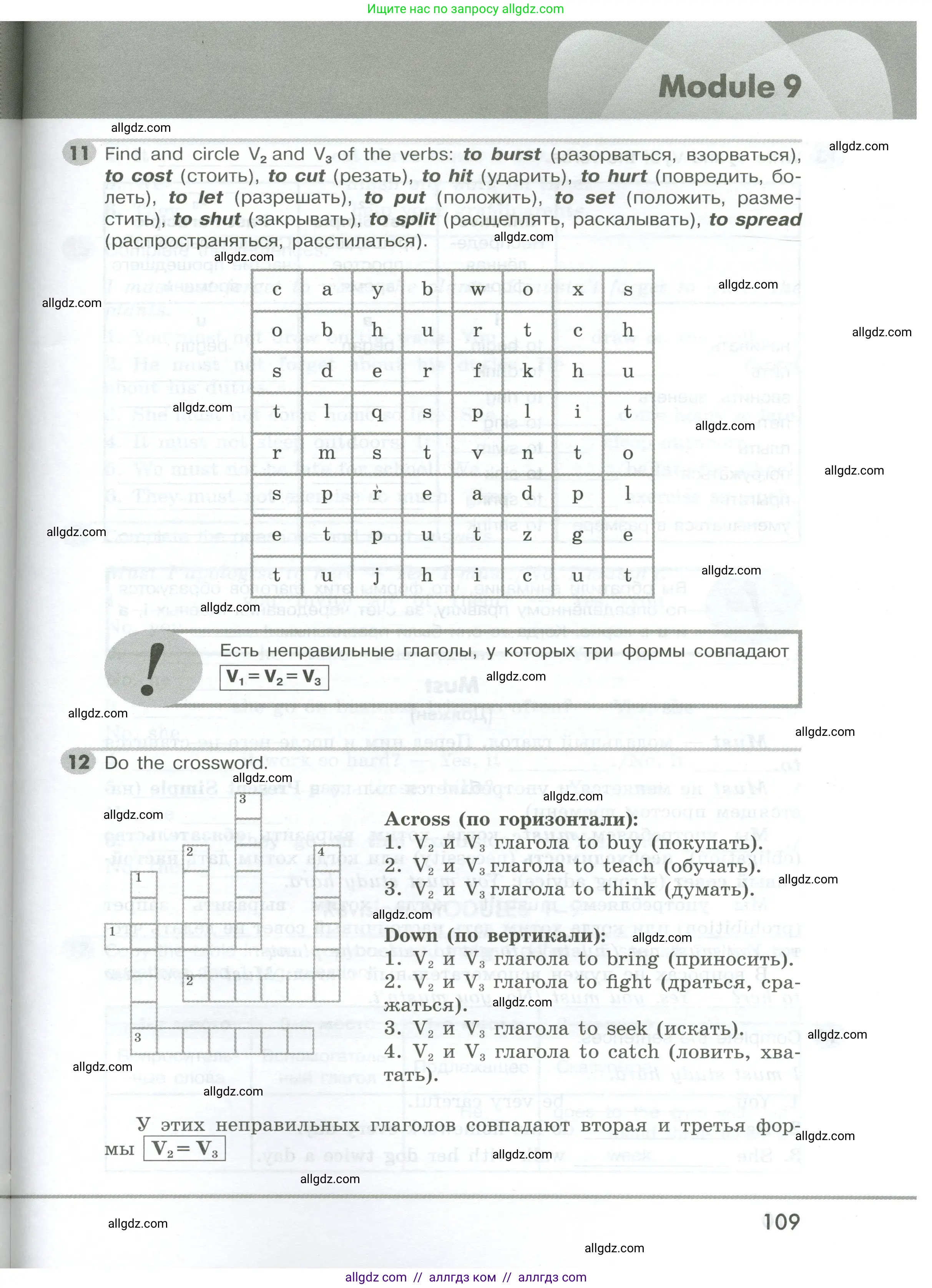 Английский язык (english), 5 класс Грамматический тренажёр, автор: Тимофеева Светлана Леонидовна, издательство Просвещение, Москва, 2023, оранжевого цвета, страница 109