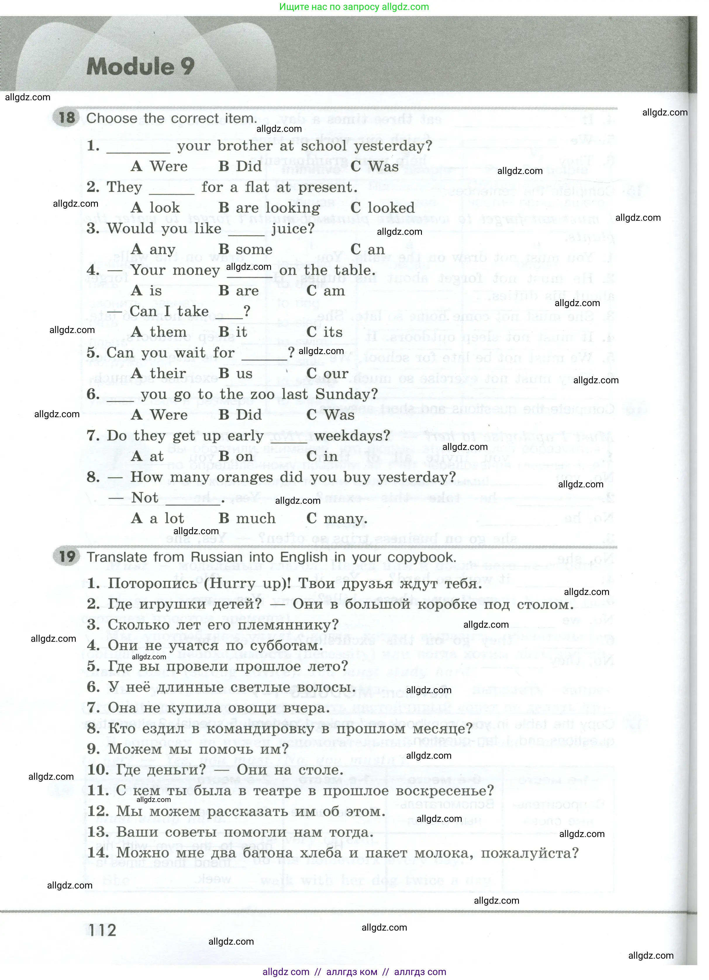 Английский язык (english), 5 класс Грамматический тренажёр, автор: Тимофеева Светлана Леонидовна, издательство Просвещение, Москва, 2023, оранжевого цвета, страница 112