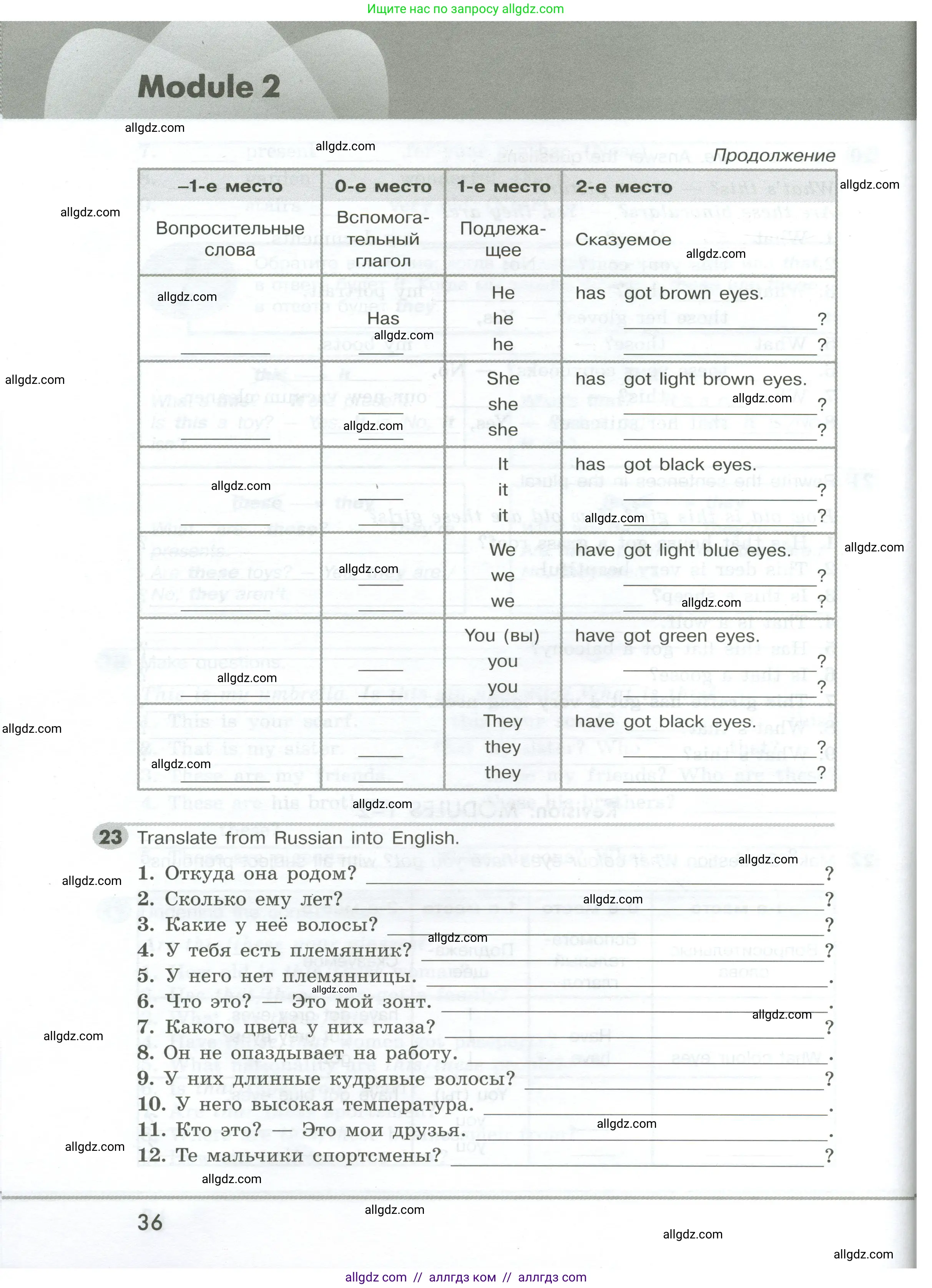 Английский язык (english), 5 класс Грамматический тренажёр, автор: Тимофеева Светлана Леонидовна, издательство Просвещение, Москва, 2023, оранжевого цвета, страница 36