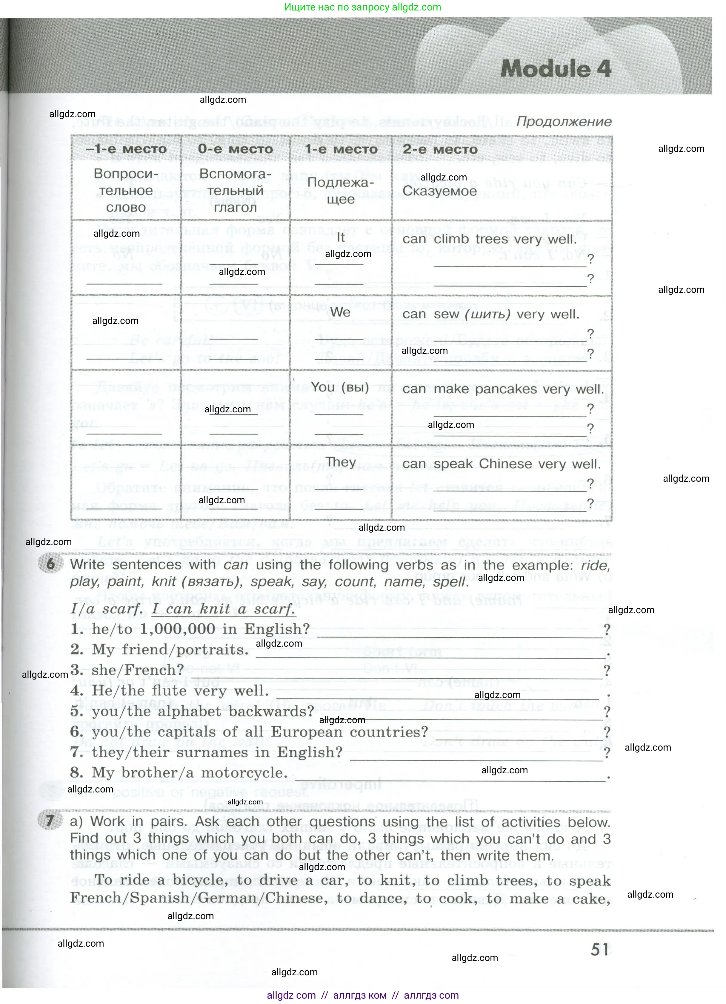 Английский язык (english), 5 класс Грамматический тренажёр, автор: Тимофеева Светлана Леонидовна, издательство Просвещение, Москва, 2023, оранжевого цвета, страница 51