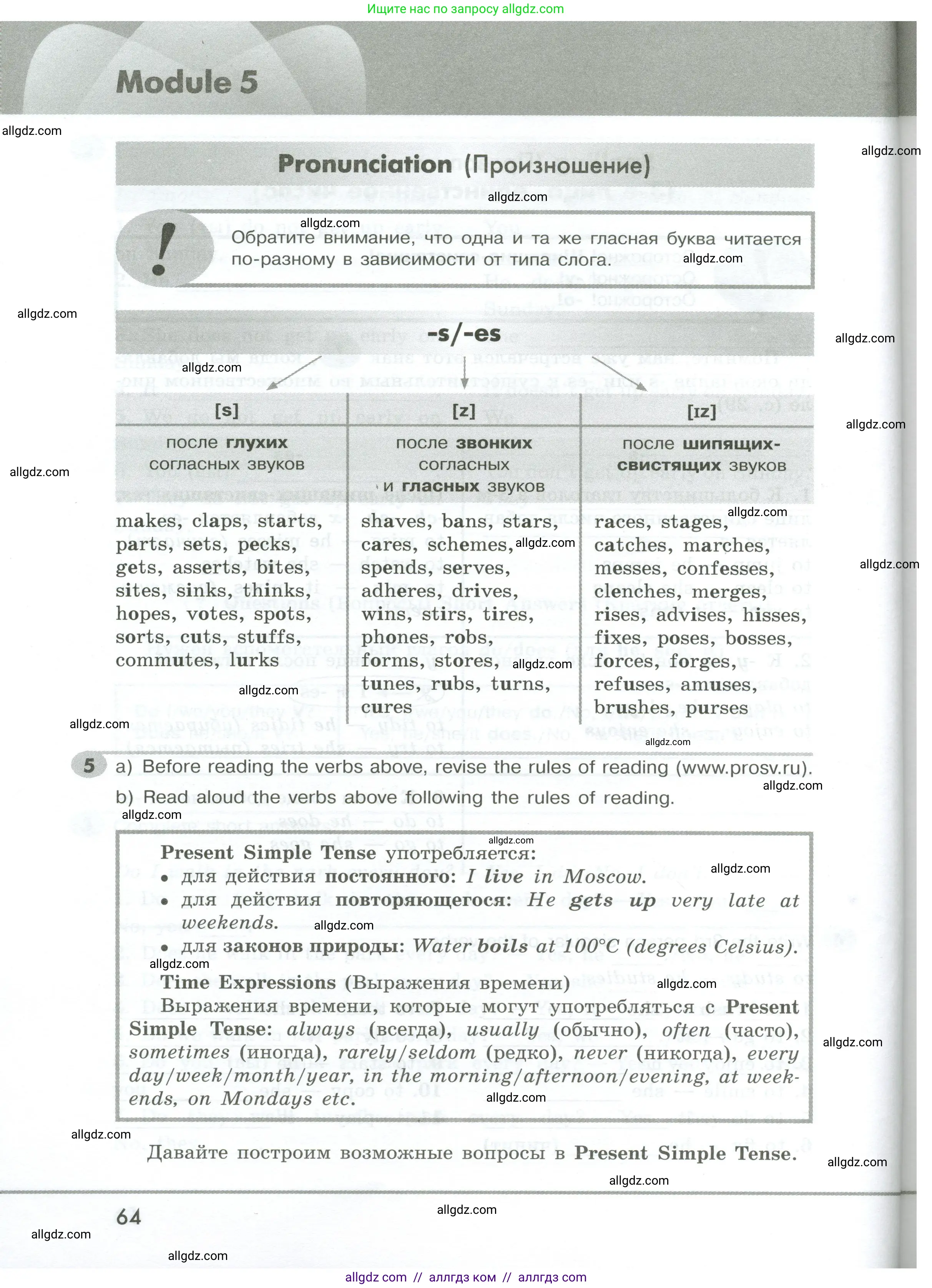 Английский язык (english), 5 класс Грамматический тренажёр, автор: Тимофеева Светлана Леонидовна, издательство Просвещение, Москва, 2023, оранжевого цвета, страница 64