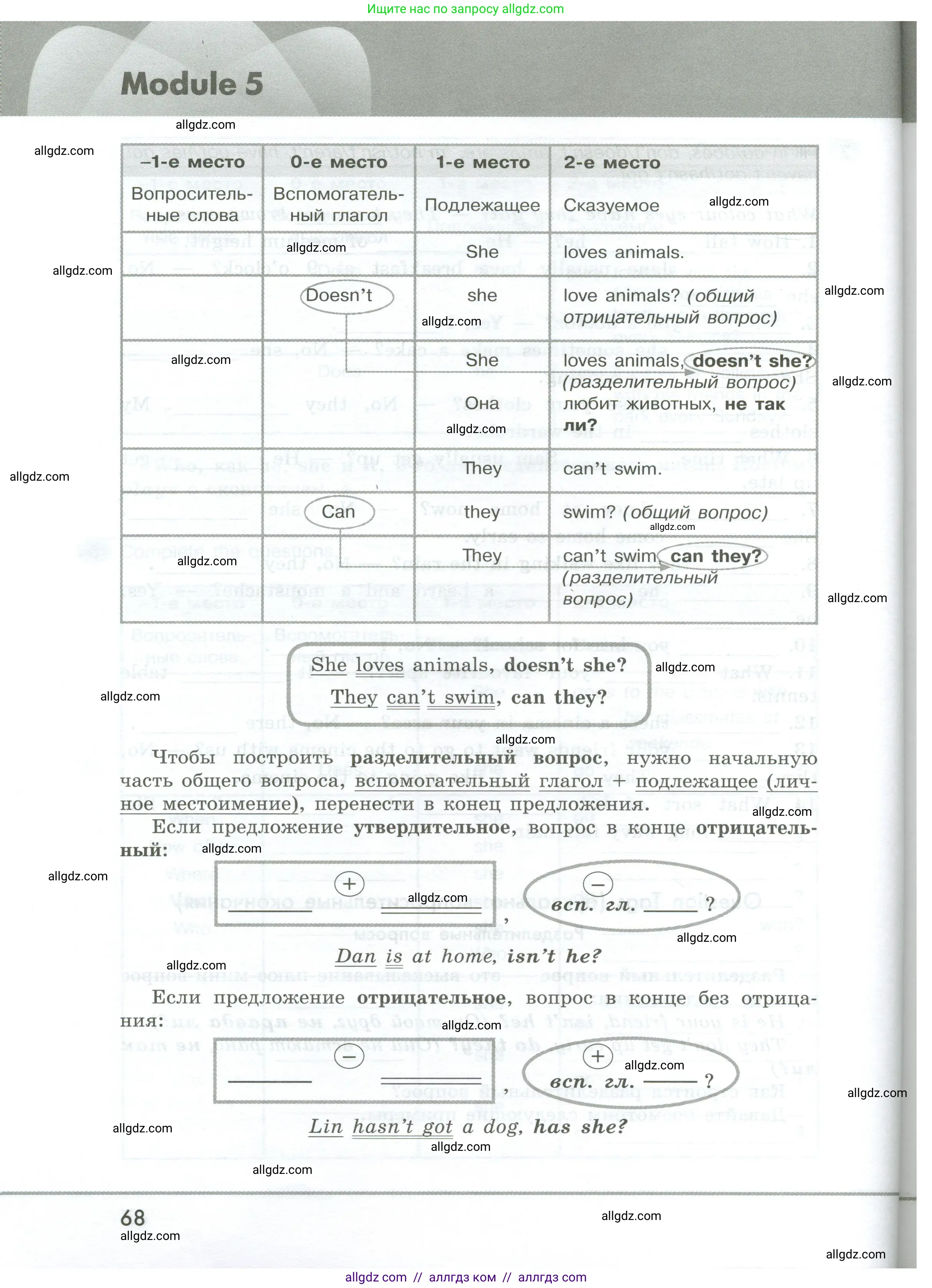 Английский язык (english), 5 класс Грамматический тренажёр, автор: Тимофеева Светлана Леонидовна, издательство Просвещение, Москва, 2023, оранжевого цвета, страница 68