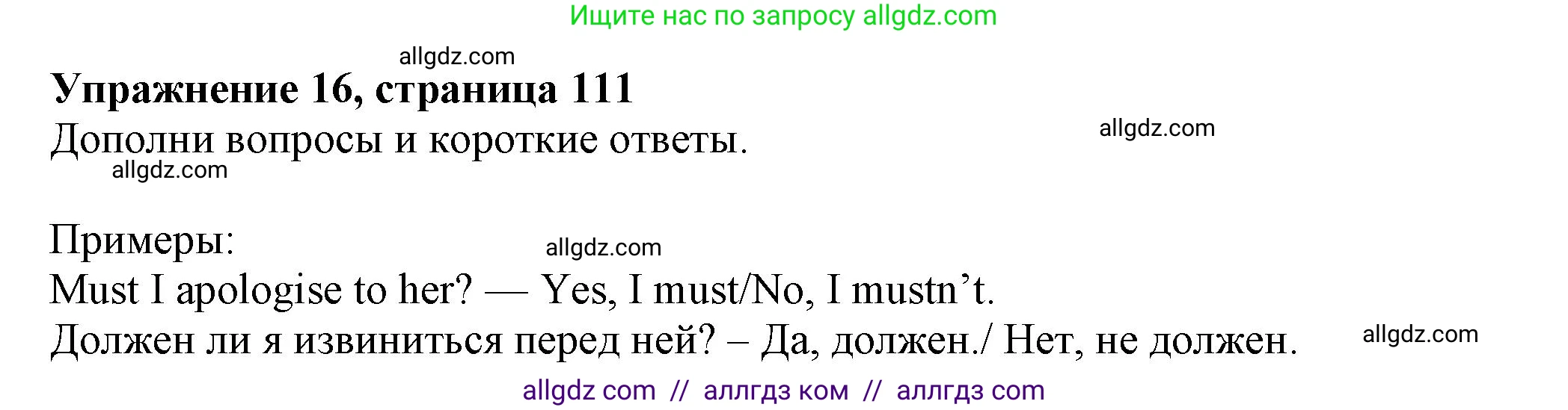Английский язык (english), 5 класс Грамматический тренажёр, автор: Тимофеева Светлана Леонидовна, издательство Просвещение, Москва, 2023, оранжевого цвета, страница 111, номер 16, Решение 1 (2023-2027)