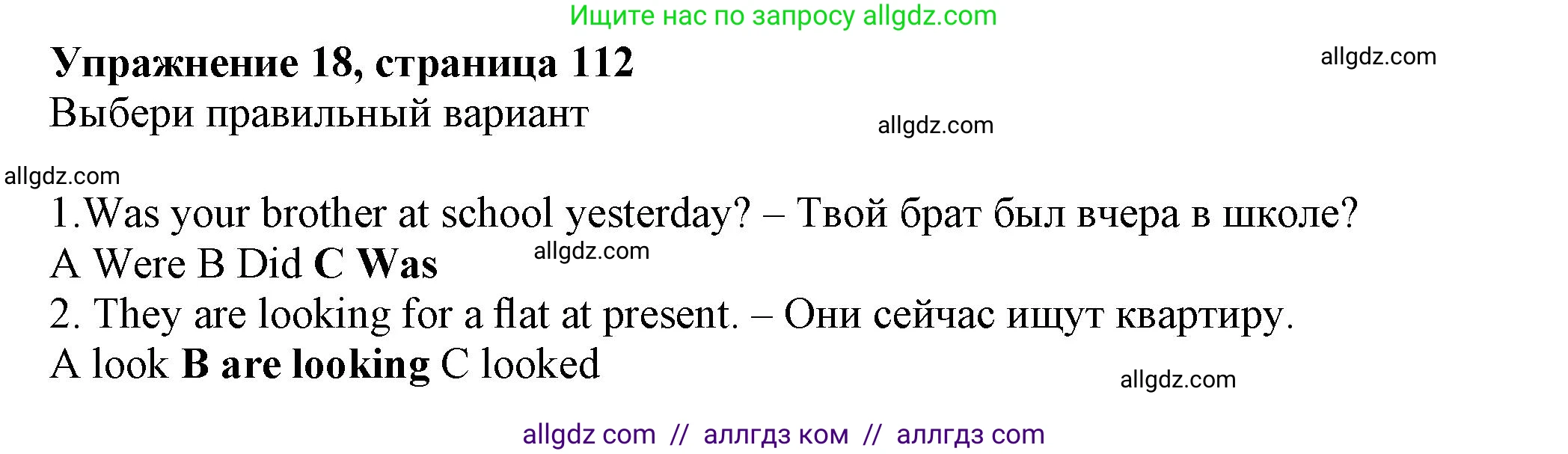 Английский язык (english), 5 класс Грамматический тренажёр, автор: Тимофеева Светлана Леонидовна, издательство Просвещение, Москва, 2023, оранжевого цвета, страница 112, номер 18, Решение 1 (2023-2027)