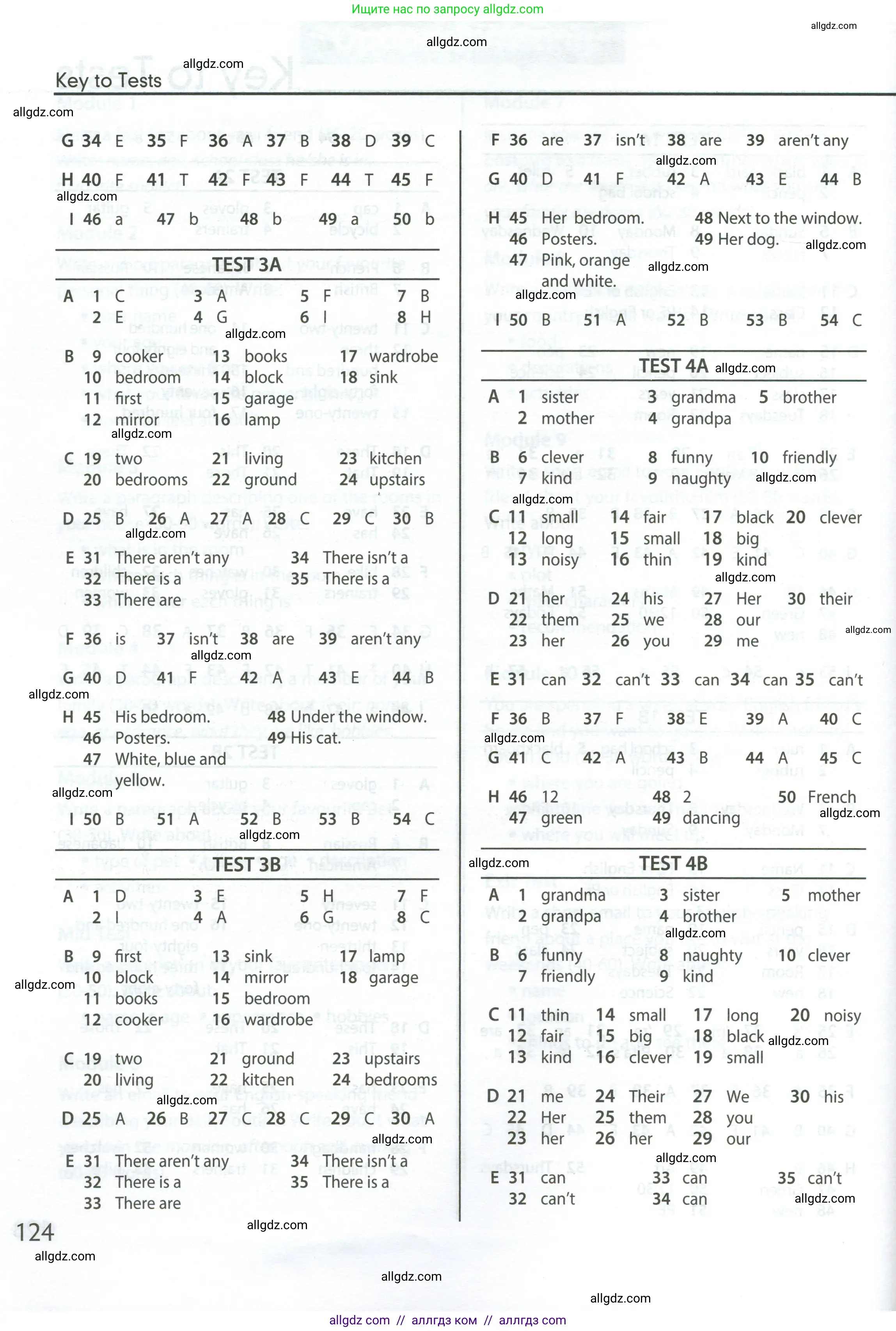 Английский язык (english), 5 класс контрольные задания (test booklet), авторы: Ваулина Юлия Евгеньевна (Vaulina Julia), Дули Дженни (Dooley Jenny), Подоляко Ольга Евгеньевна (Podolyako Olga), Эванс Вирджиния (Evans Virginia), издательство Просвещение, Москва, 2023, белого цвета, страница 124