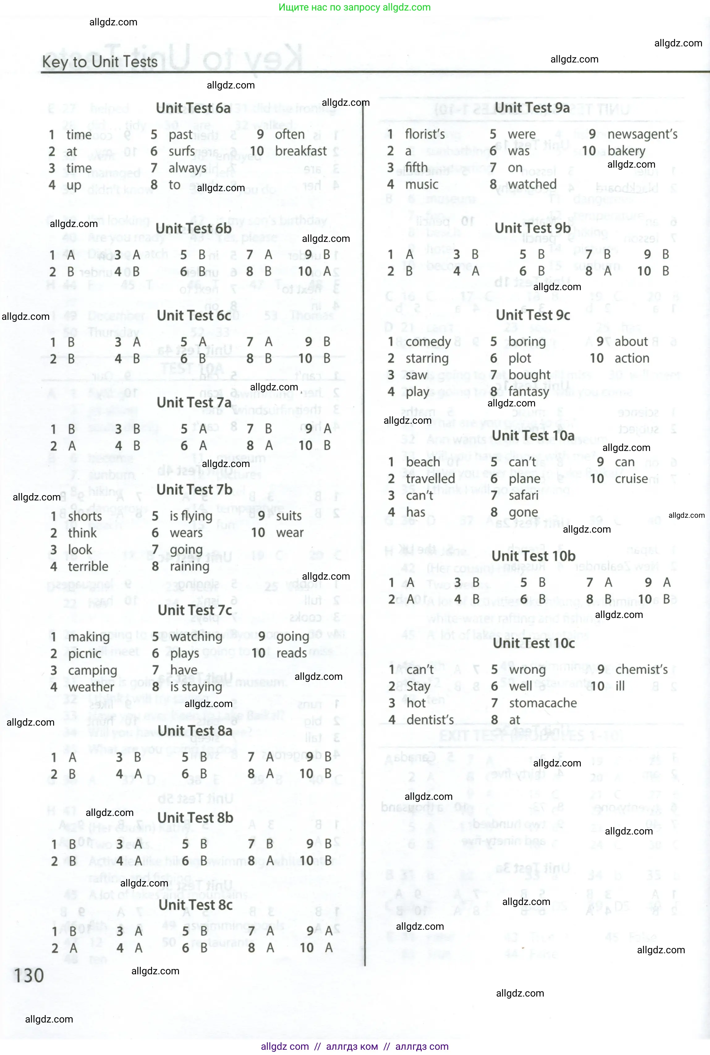 Английский язык (english), 5 класс контрольные задания (test booklet), авторы: Ваулина Юлия Евгеньевна (Vaulina Julia), Дули Дженни (Dooley Jenny), Подоляко Ольга Евгеньевна (Podolyako Olga), Эванс Вирджиния (Evans Virginia), издательство Просвещение, Москва, 2023, белого цвета, страница 130