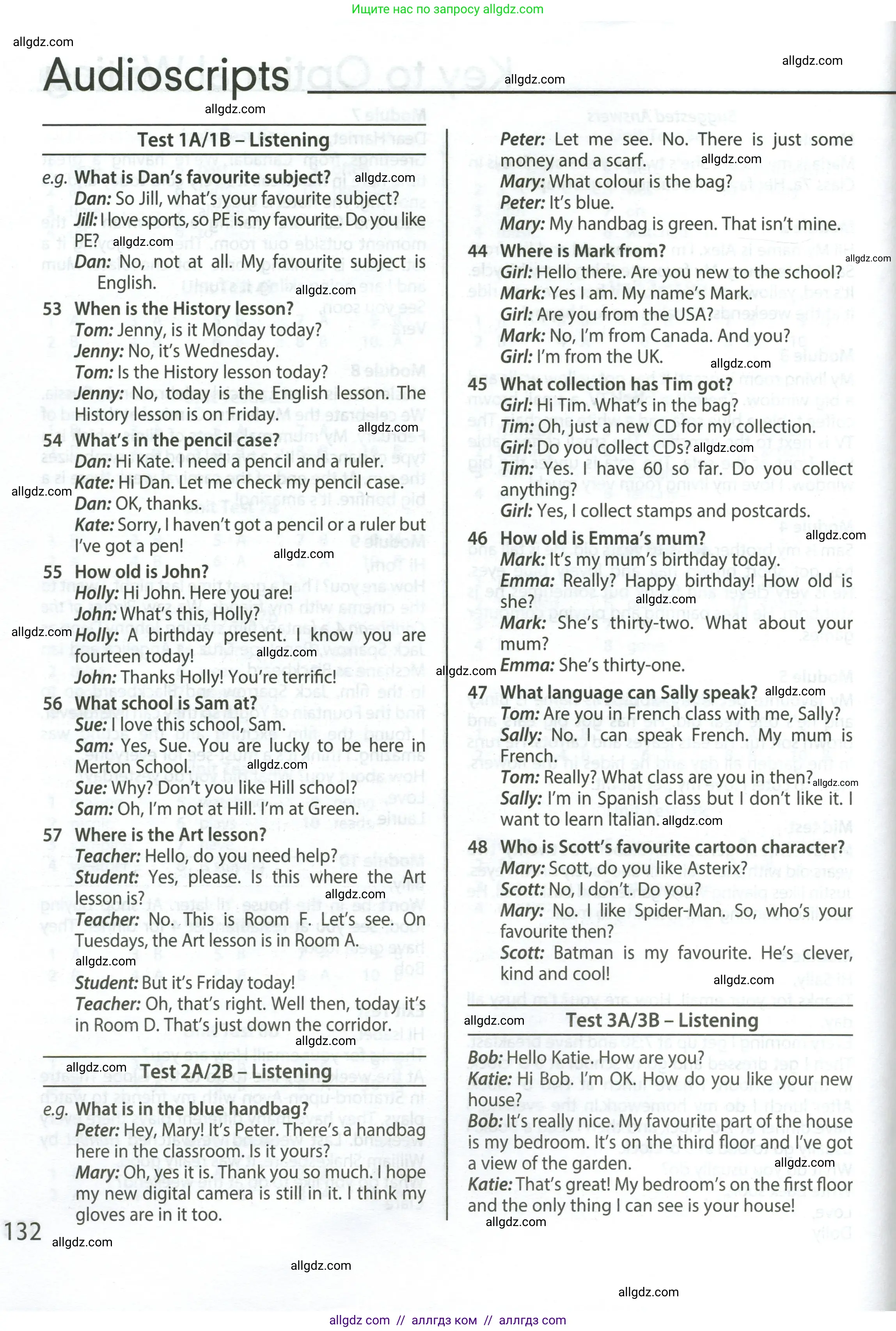 Английский язык (english), 5 класс контрольные задания (test booklet), авторы: Ваулина Юлия Евгеньевна (Vaulina Julia), Дули Дженни (Dooley Jenny), Подоляко Ольга Евгеньевна (Podolyako Olga), Эванс Вирджиния (Evans Virginia), издательство Просвещение, Москва, 2023, белого цвета, страница 132