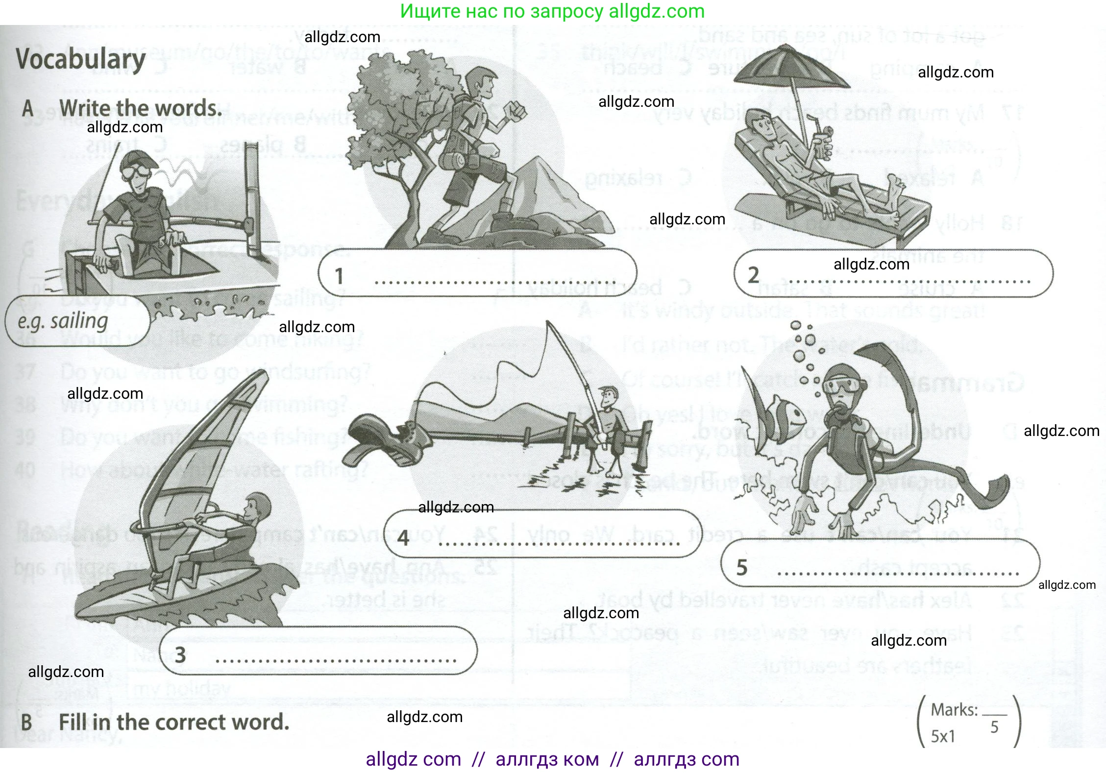 Английский язык (english), 5 класс контрольные задания (test booklet), авторы: Ваулина Юлия Евгеньевна (Vaulina Julia), Дули Дженни (Dooley Jenny), Подоляко Ольга Евгеньевна (Podolyako Olga), Эванс Вирджиния (Evans Virginia), издательство Просвещение, Москва, 2023, белого цвета, страница 85, номер A (1-5), Условие 2023-2027